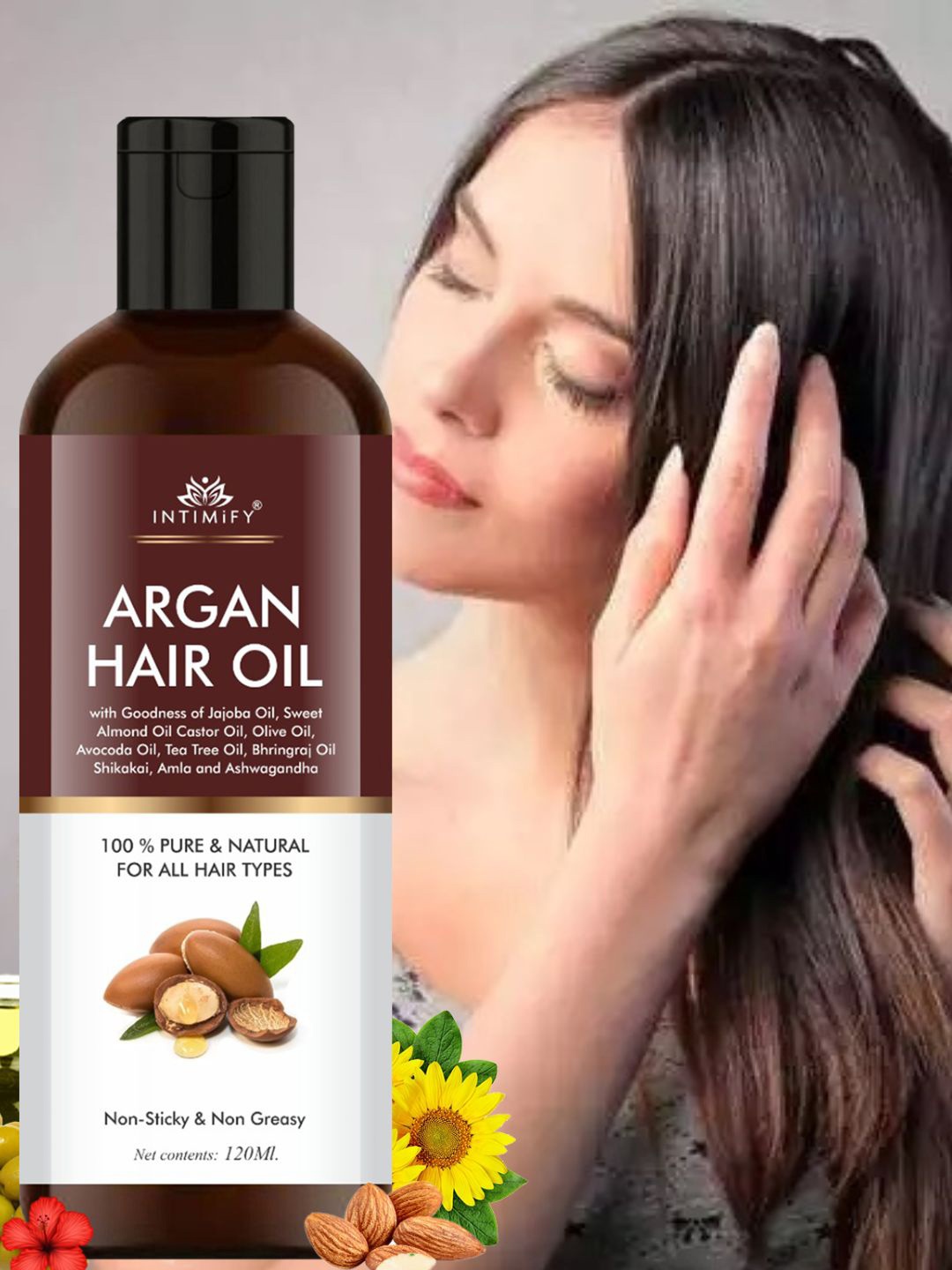

INTIMIFY Argan Hair Oil - 120 ml, Brown