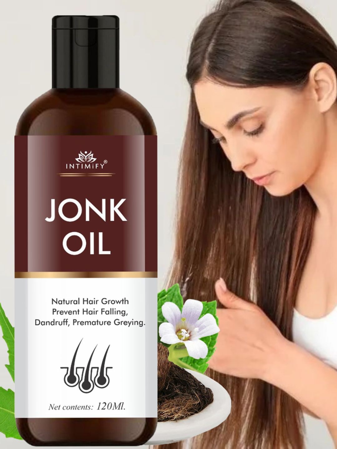 

INTIMIFY Jonk Hair Oil - 120 ml, Brown