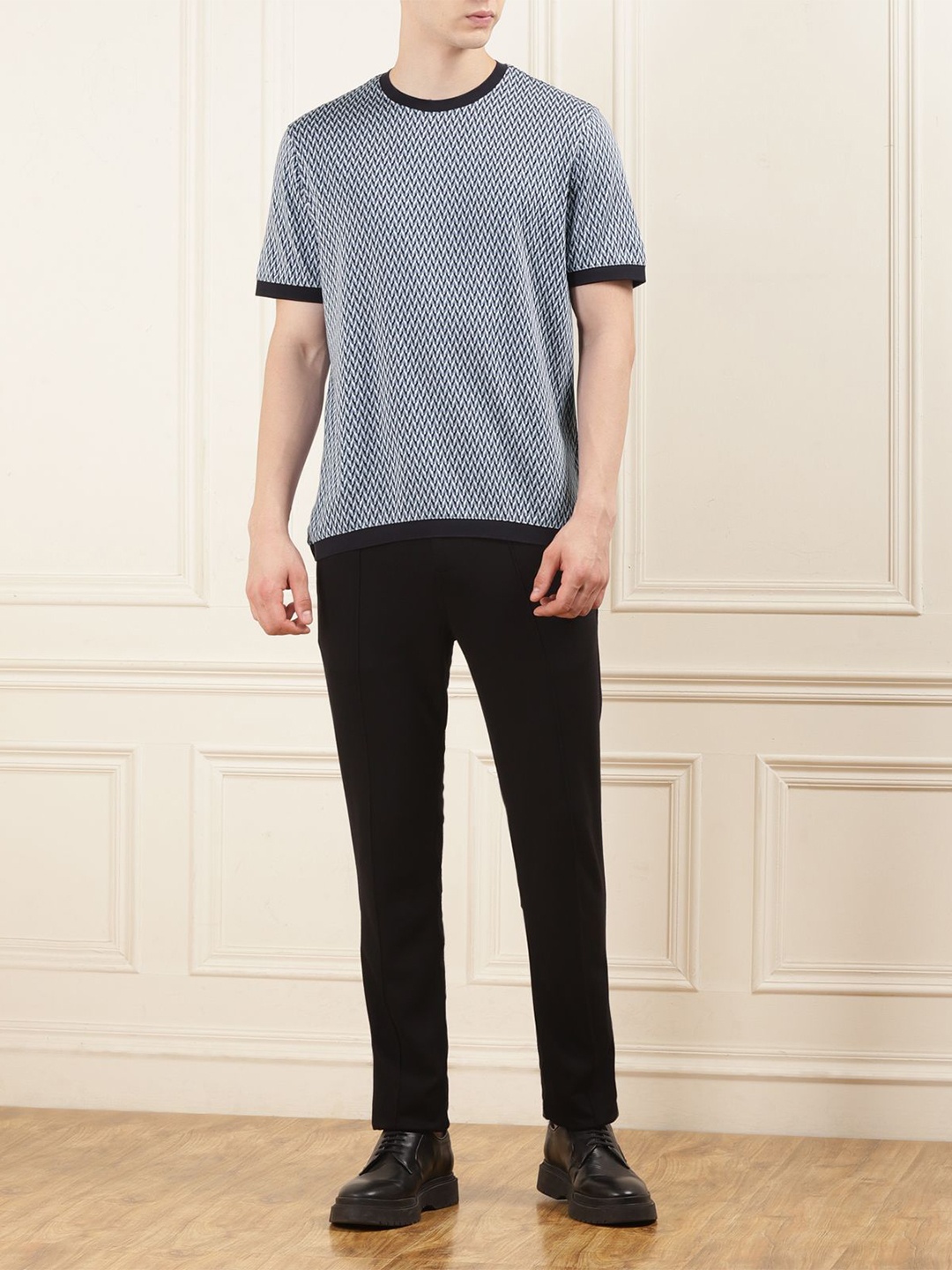 

Ted Baker Men Geometric Printed T-shirt, Blue