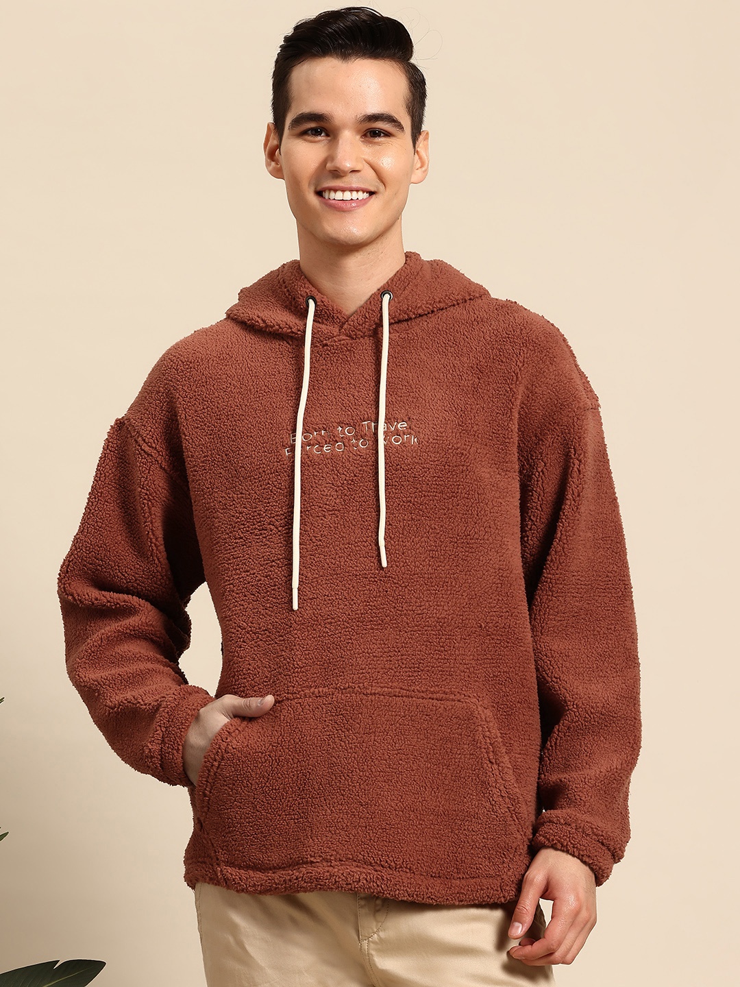 

Mast & Harbour Hooded Fleece Sweatshirt, Rust