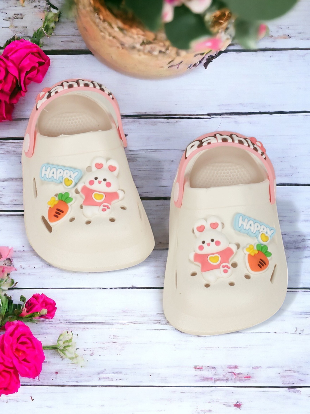 

Lil Lollipop Unisex Kids Printed Clogs, Cream