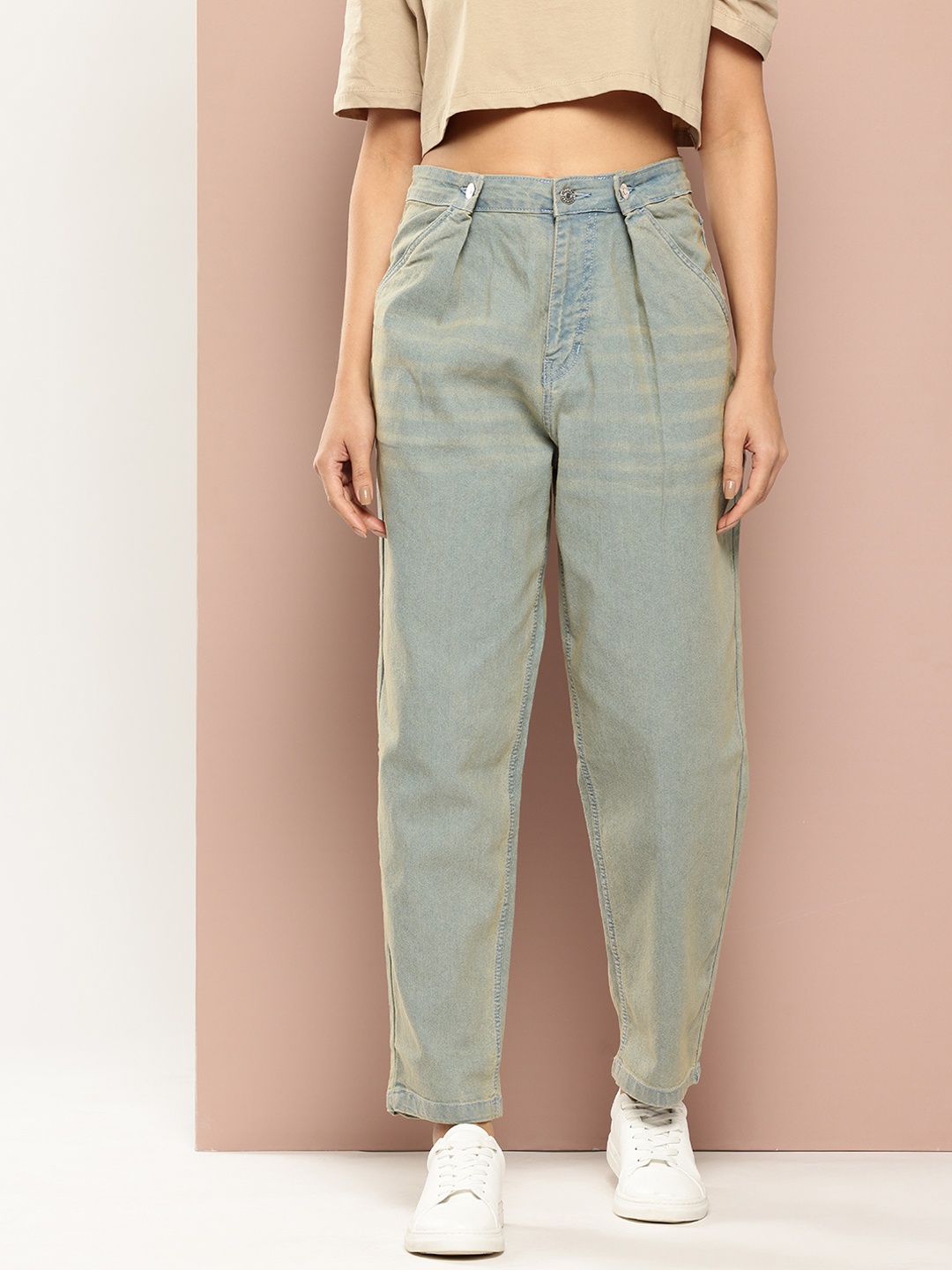 

Harvard Women Baggy Fit Stretchable Jeans, Blue