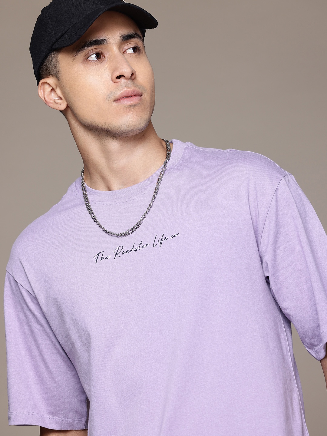 

The Roadster Lifestyle Co. Relaxed Pure Cotton T-shirt, Lavender