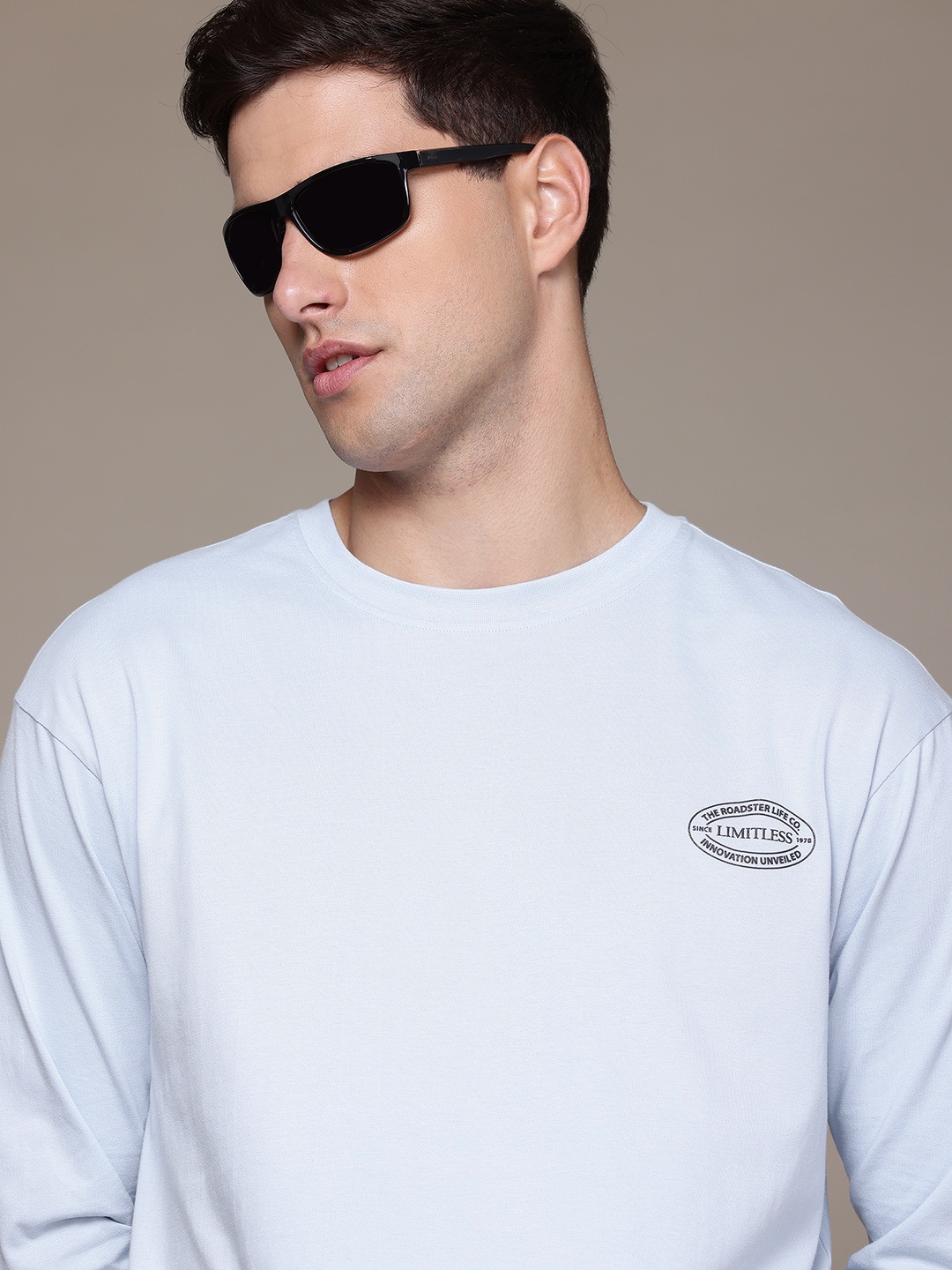 

The Roadster Lifestyle Co. Relaxed Pure Cotton T-shirt, Blue