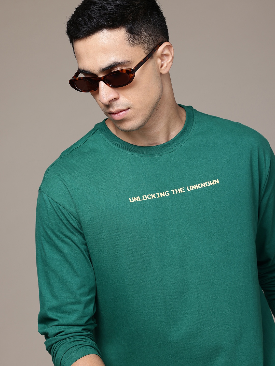 

The Roadster Lifestyle Co. Pure Cotton Relaxed Fit T-shirt, Green