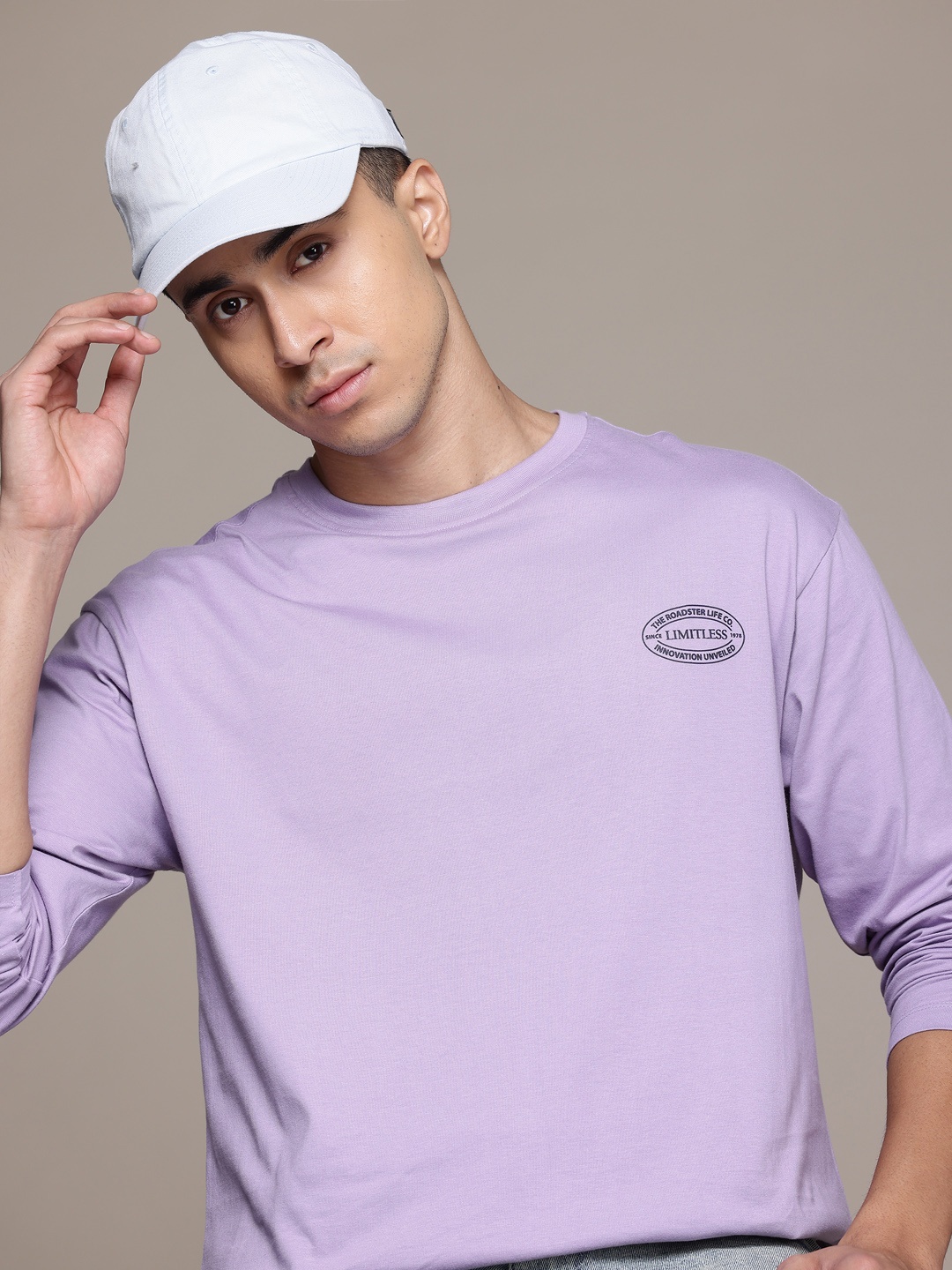 

The Roadster Lifestyle Co. Relaxed Pure Cotton T-shirt, Lavender