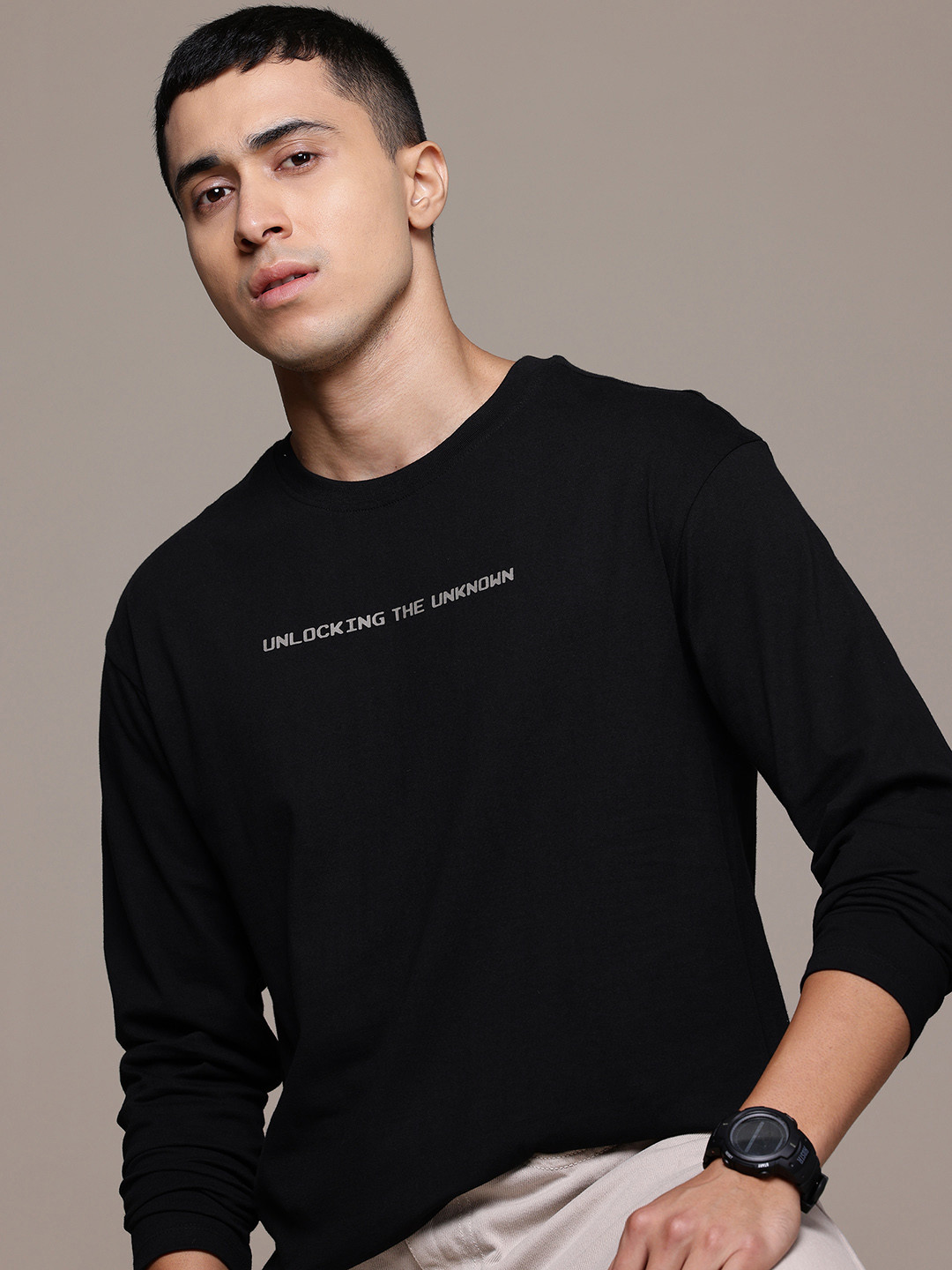 

The Roadster Lifestyle Co. Pure Cotton Relaxed T-shirt, Black
