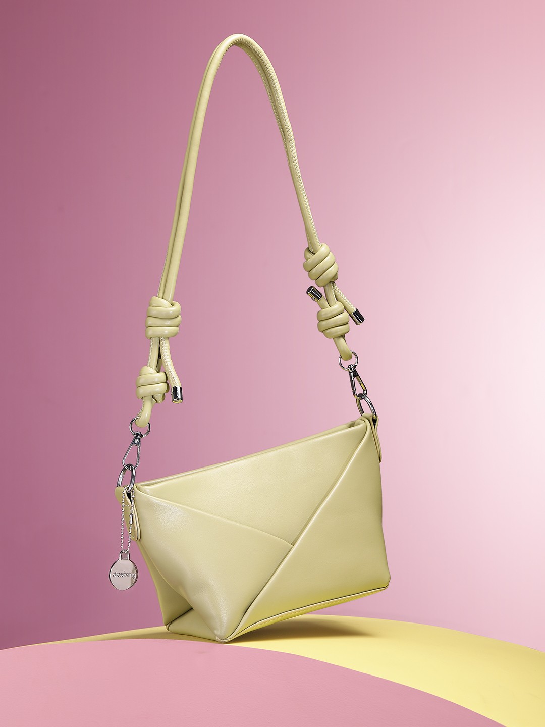 

DressBerry Structured Geometric Shoulder Bag, Green