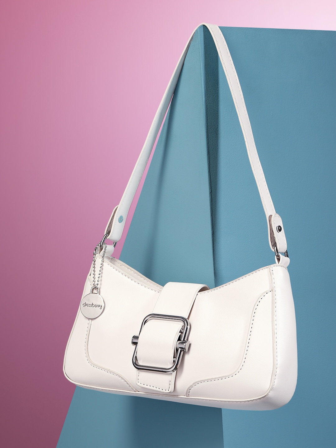 

DressBerry Baguette Shoulder Bag, Off white