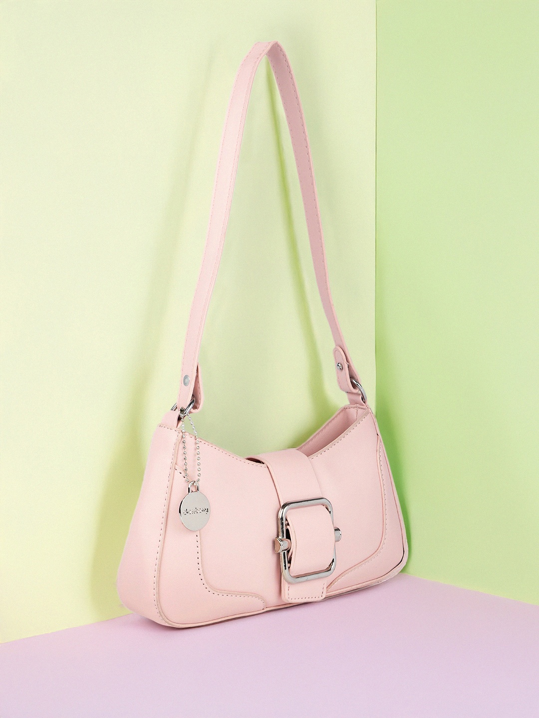 

DressBerry Structured Hobo Bag, Pink