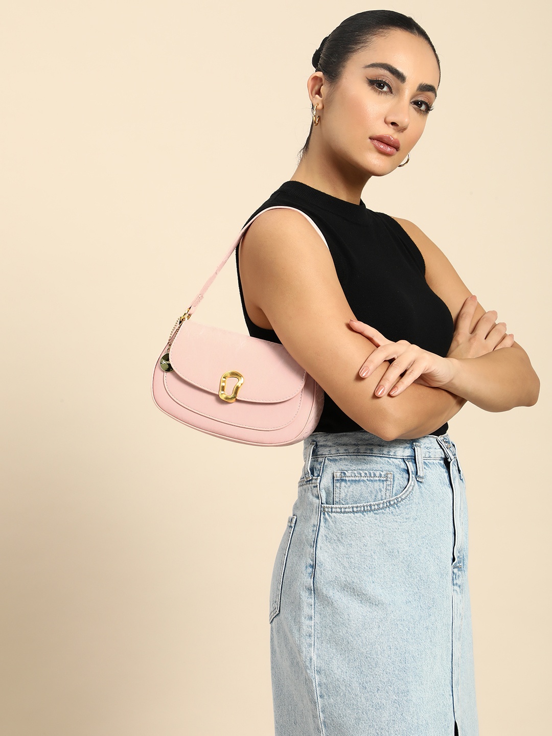 

DressBerry Structured Handheld Bag, Pink
