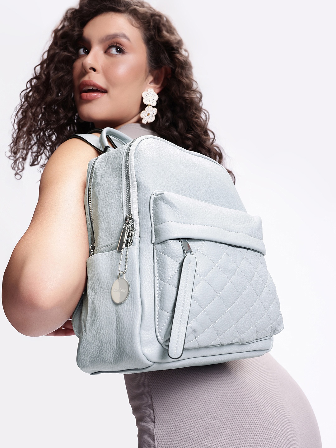 

DressBerry Women Textured Backpack, Blue