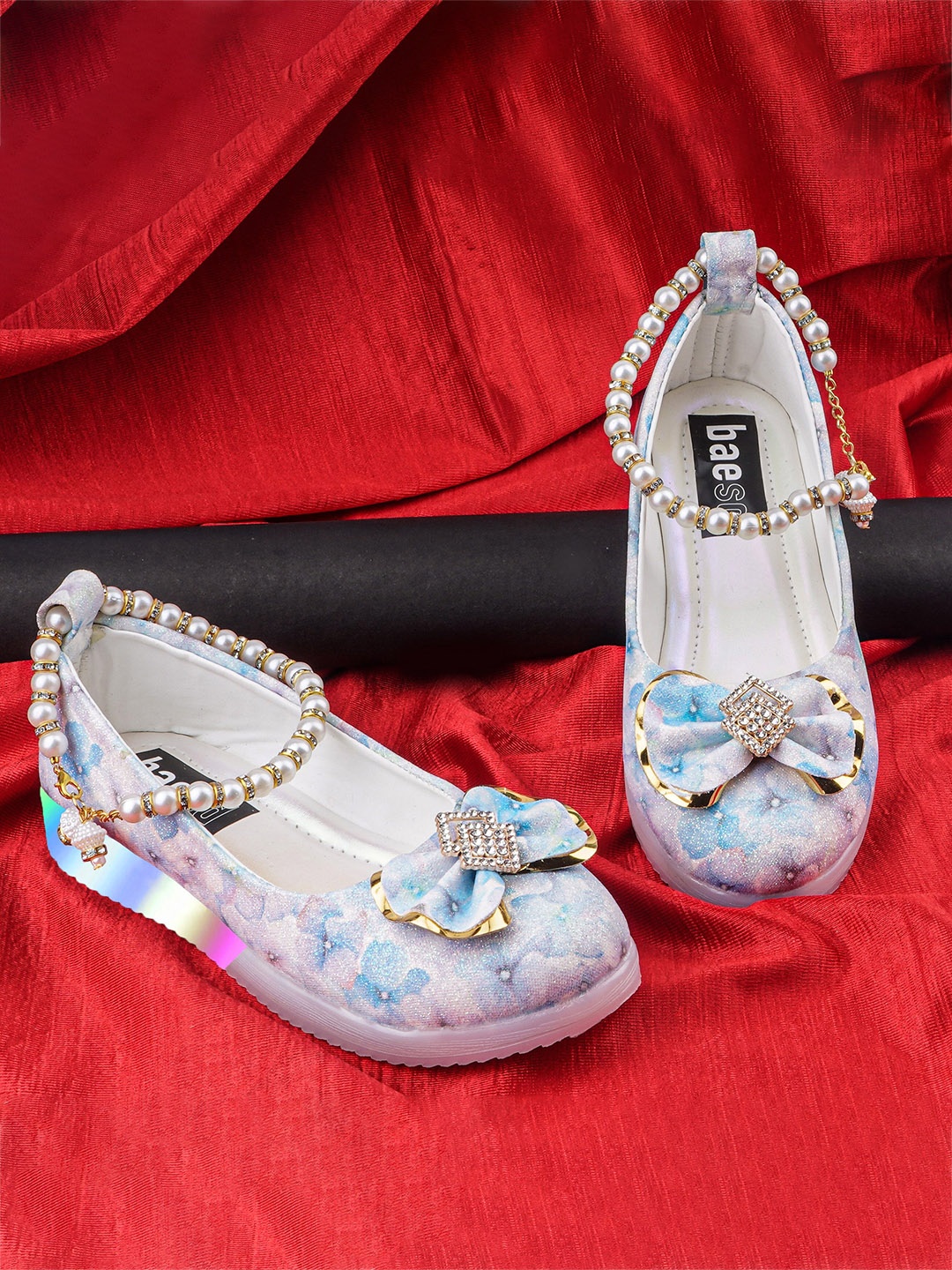 

BAESD Girls Embellished Ballerinas, Blue