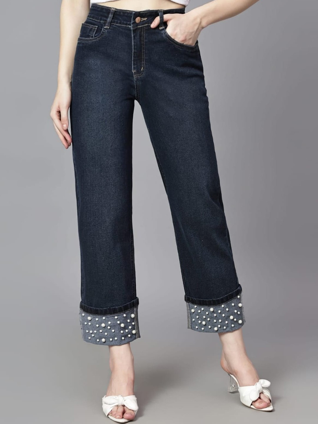 

FASHIONFIBRE Women Skinny Fit High-Rise Jeans, Blue