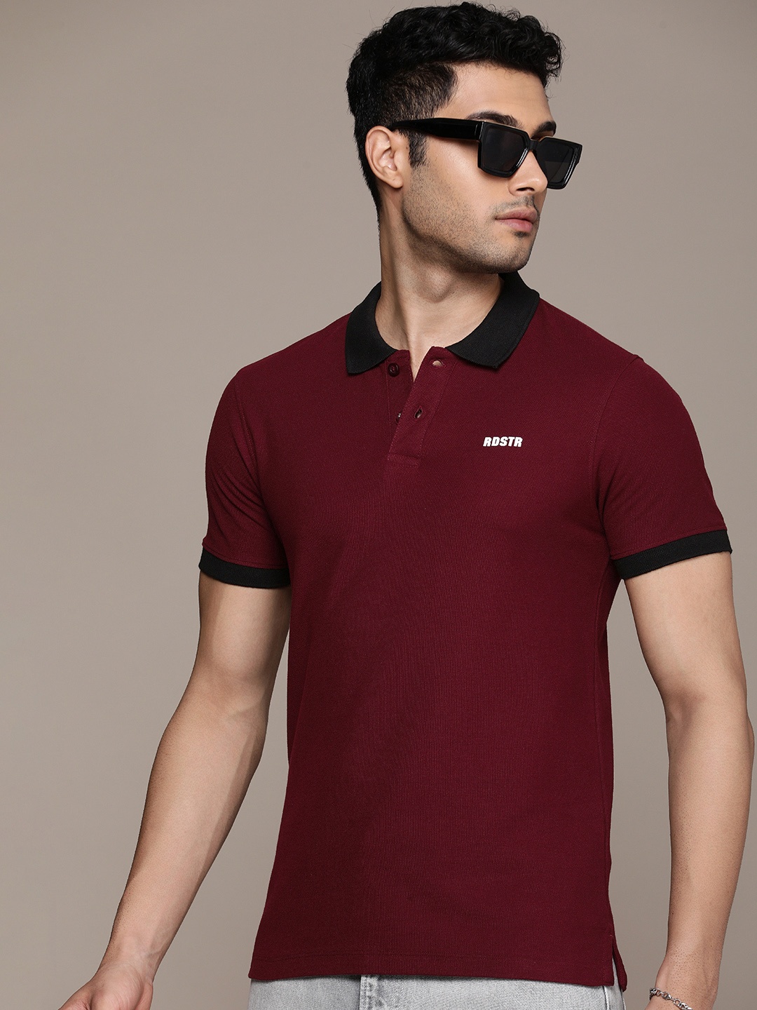 

The Roadster Life Co. Polo Collar T-shirt, Maroon