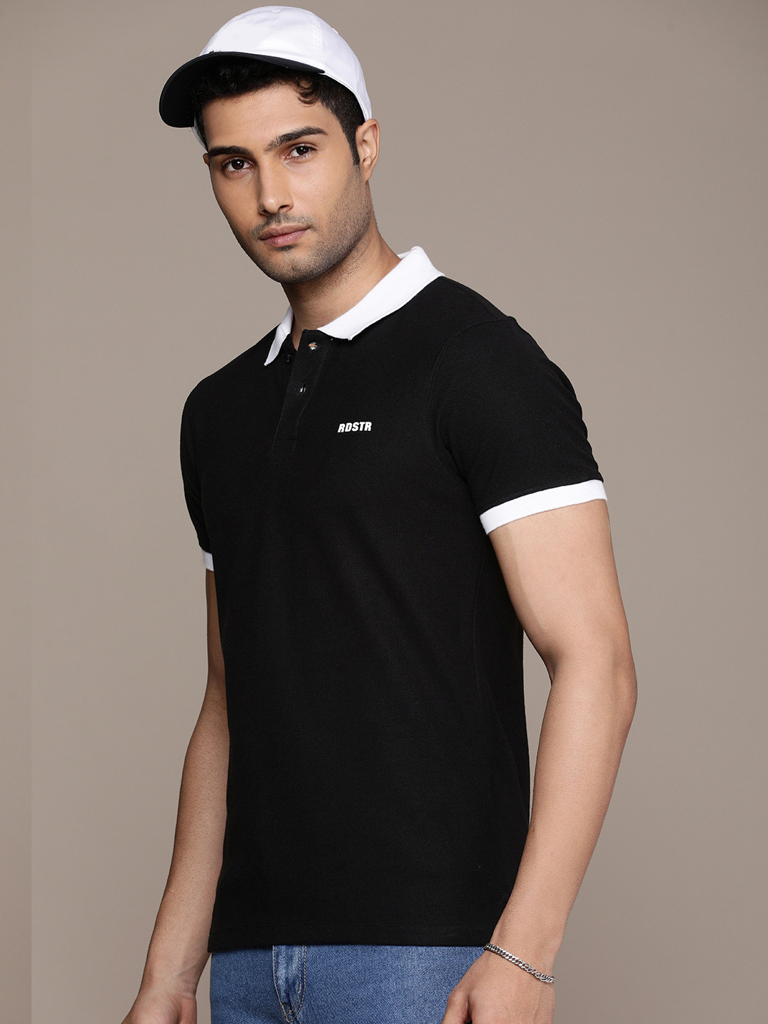 

The Roadster Life Co. Polo Collar T-shirt, Black