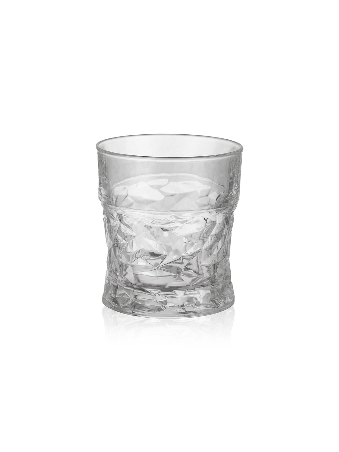 

Troveas Transparent 6 Pieces Textured Whisky Glasses- 320 ml Each