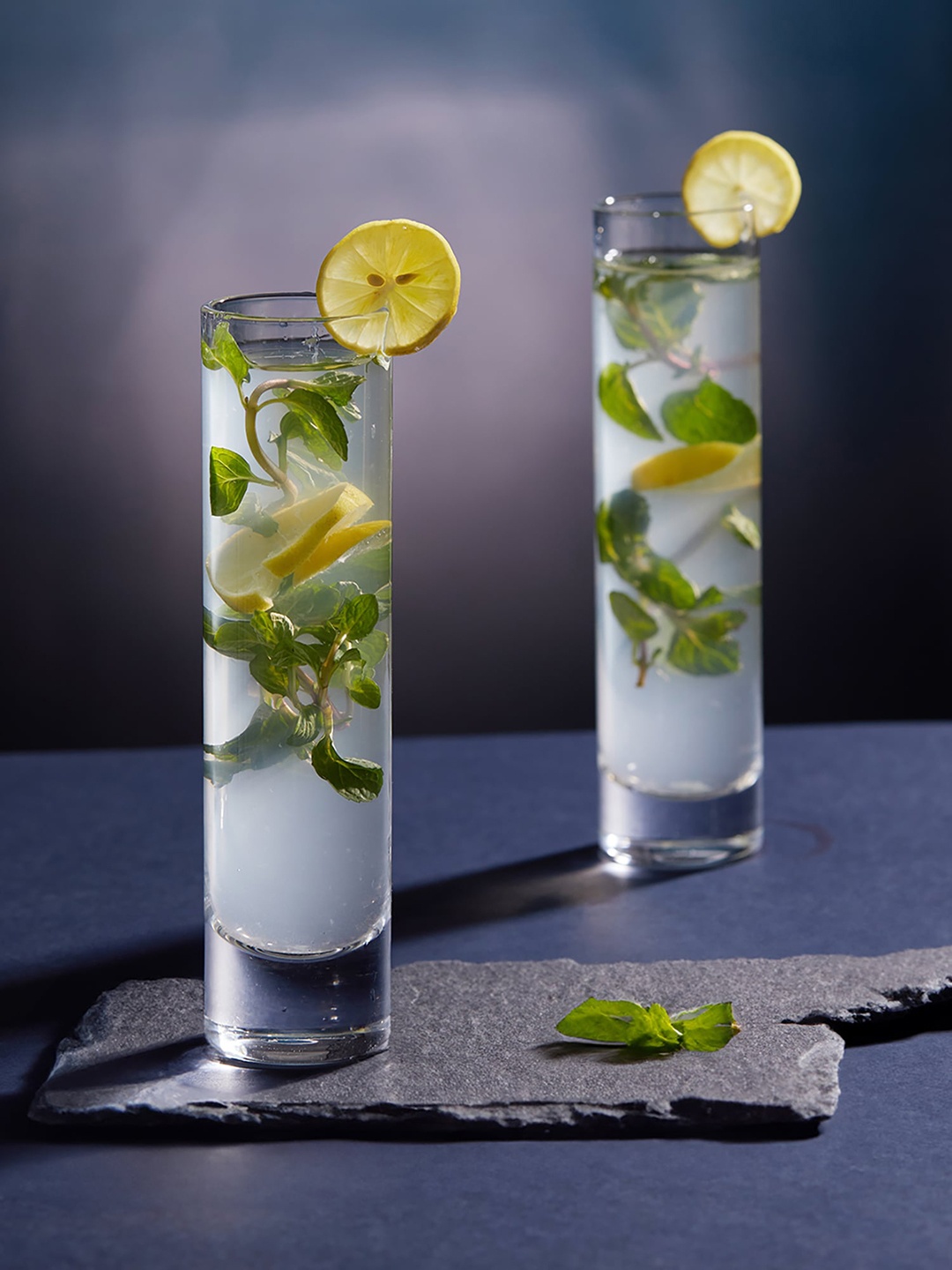

Troveas Set Of 6 Modern Slim Highball Glass Set, Transparent