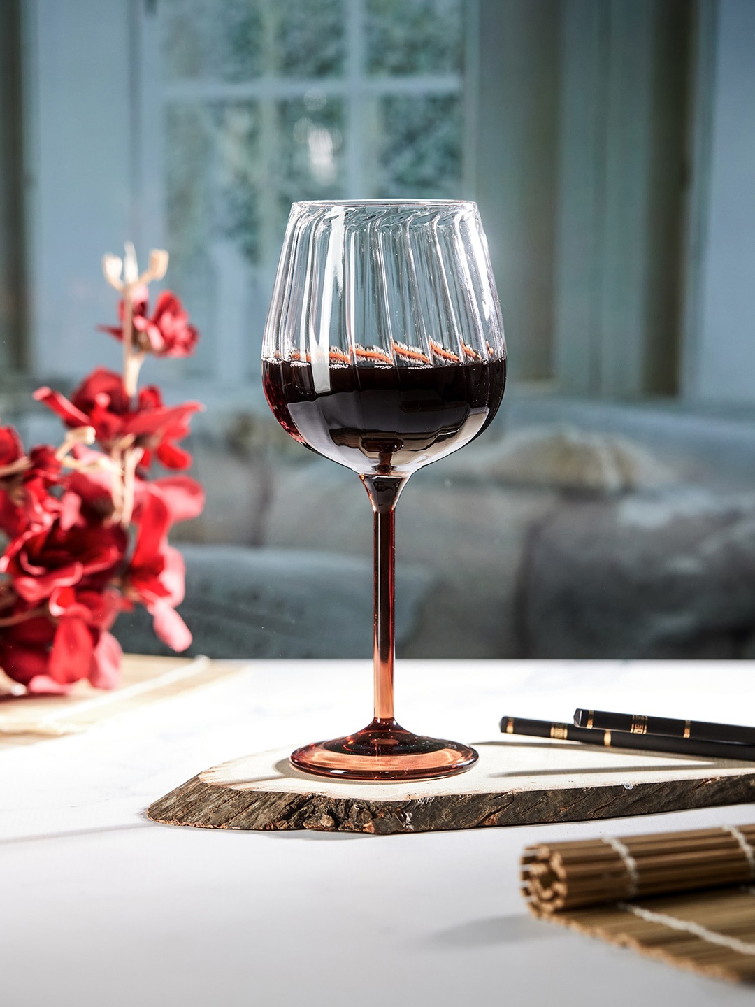 

Troveas 4PcsTransparent Wine Glass 380ML, Transparent
