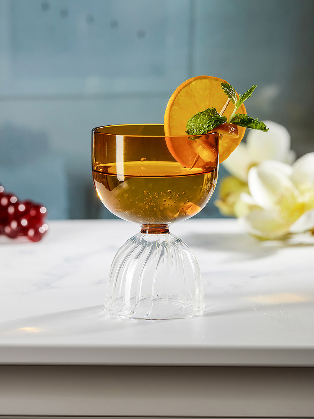 

Troveas 4PcsTransparent Cocktail Glass 250ML, Transparent
