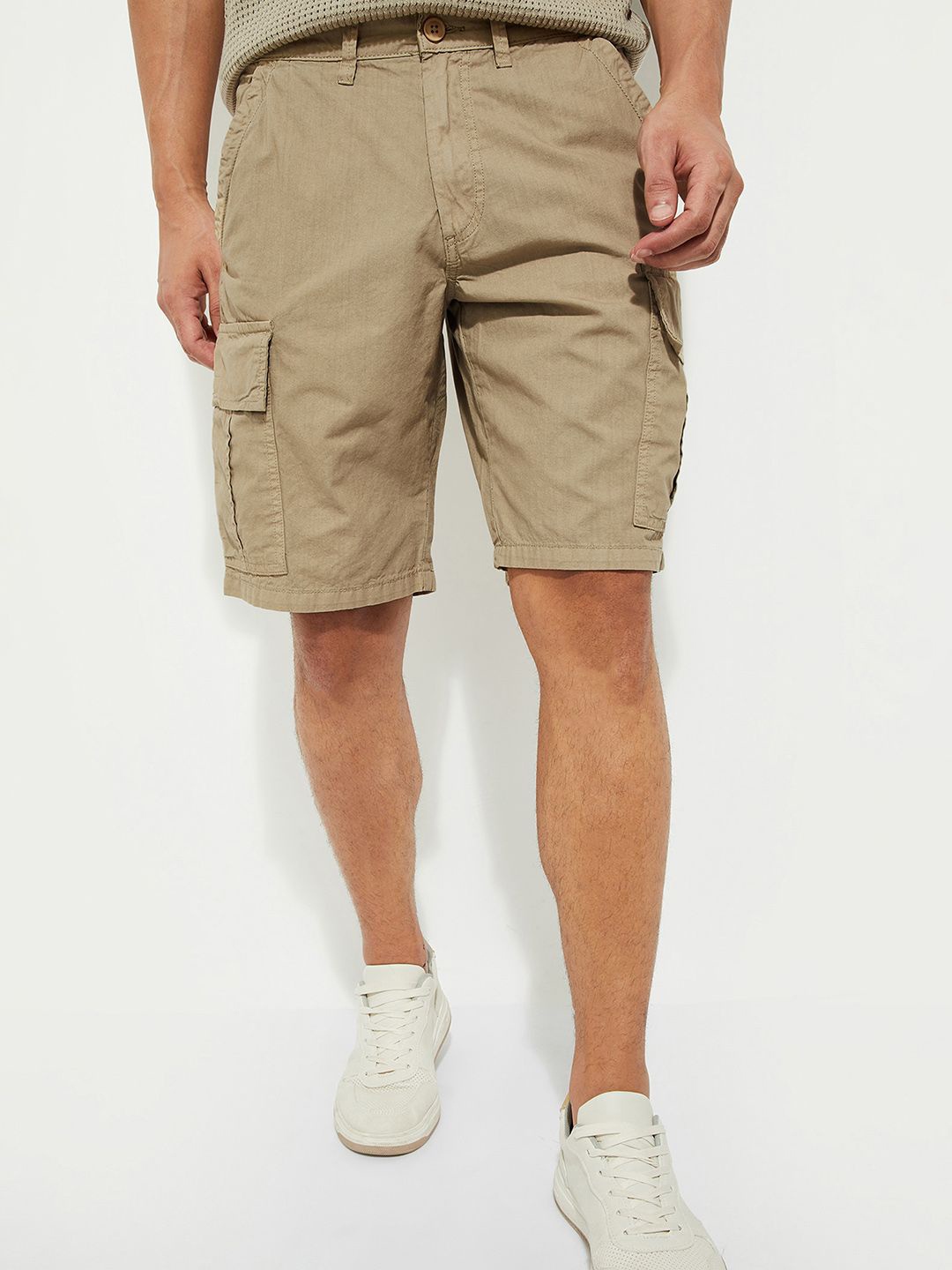 

max URB_N Men Solid Cargo Shorts, Brown