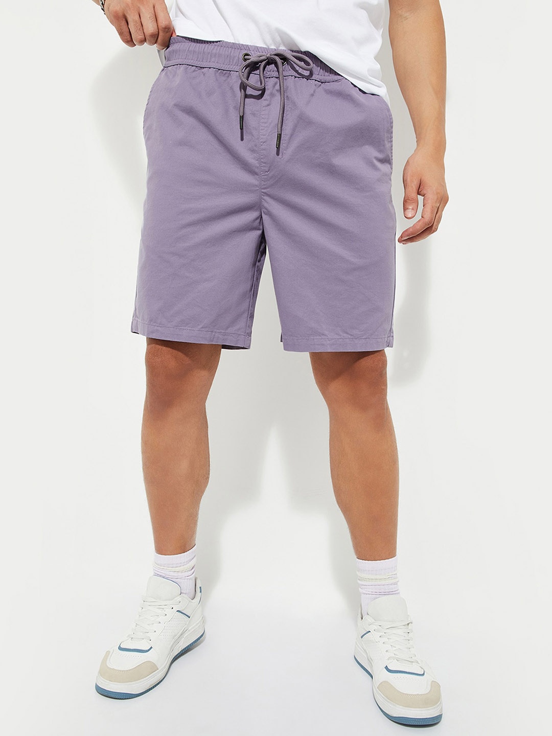 

max URB_N Men Solid Relaxed Fit Shorts, Purple