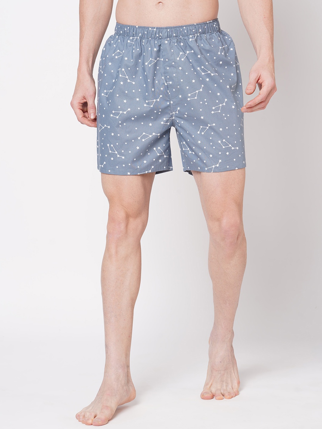 

FiTZ Printed Pure Cotton Boxers AW22-SO-65(HO/44132)GR_L, Blue