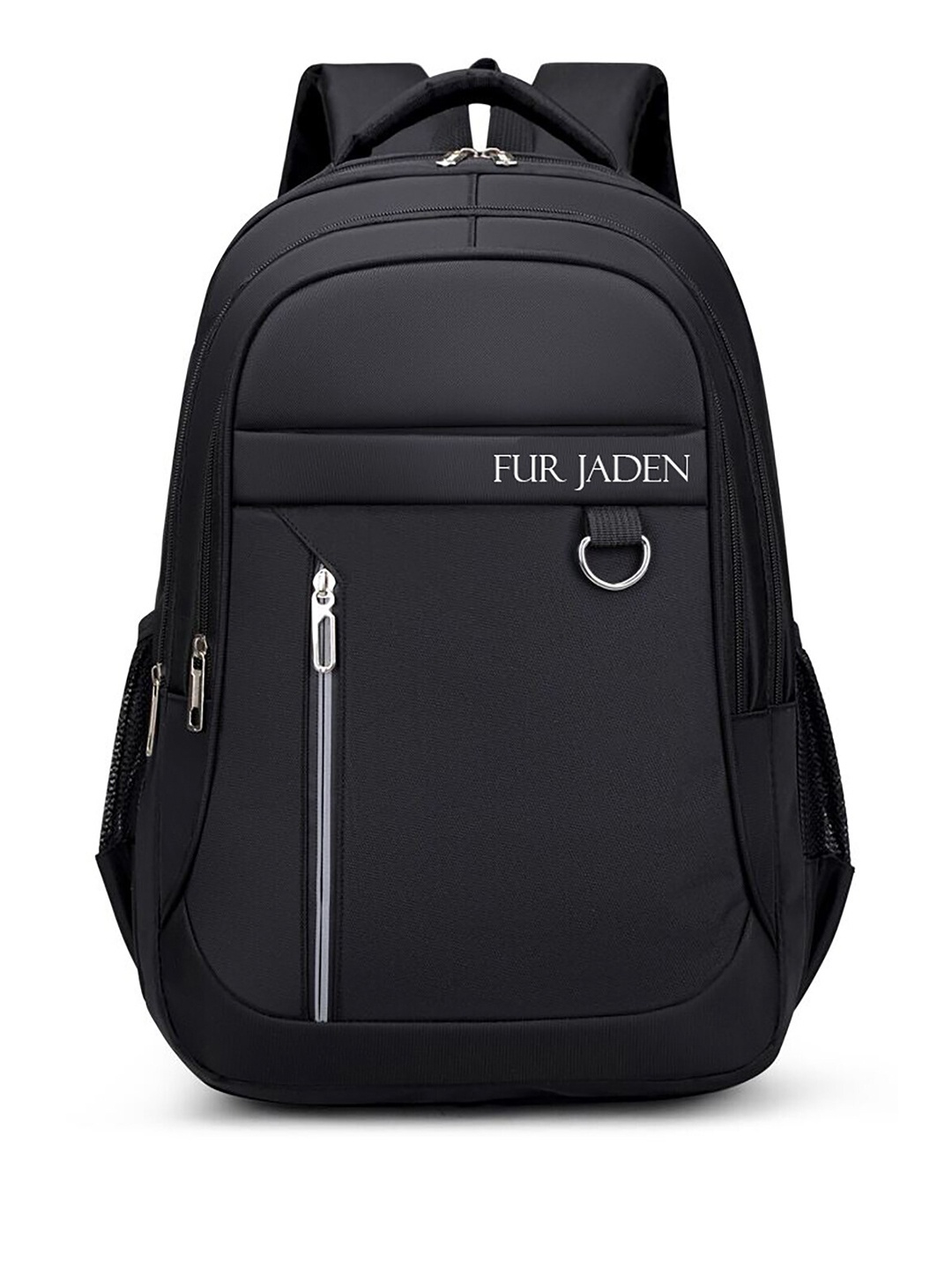 

FUR JADEN Unisex Brand Logo Backpack, Black