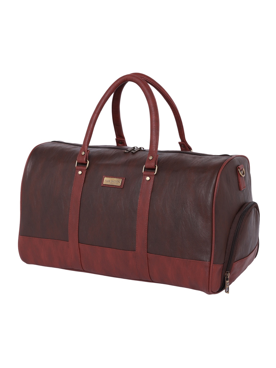 

FUR JADEN Women Medium Sports or Gym Duffel Bag, Brown