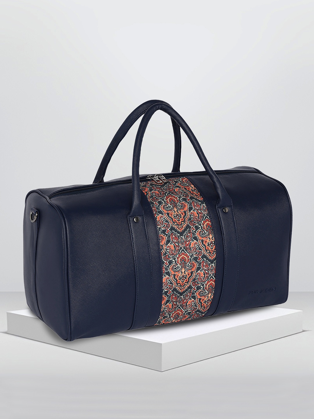 

FUR JADEN Women Printed Medium Casual Duffel Bag, Navy blue
