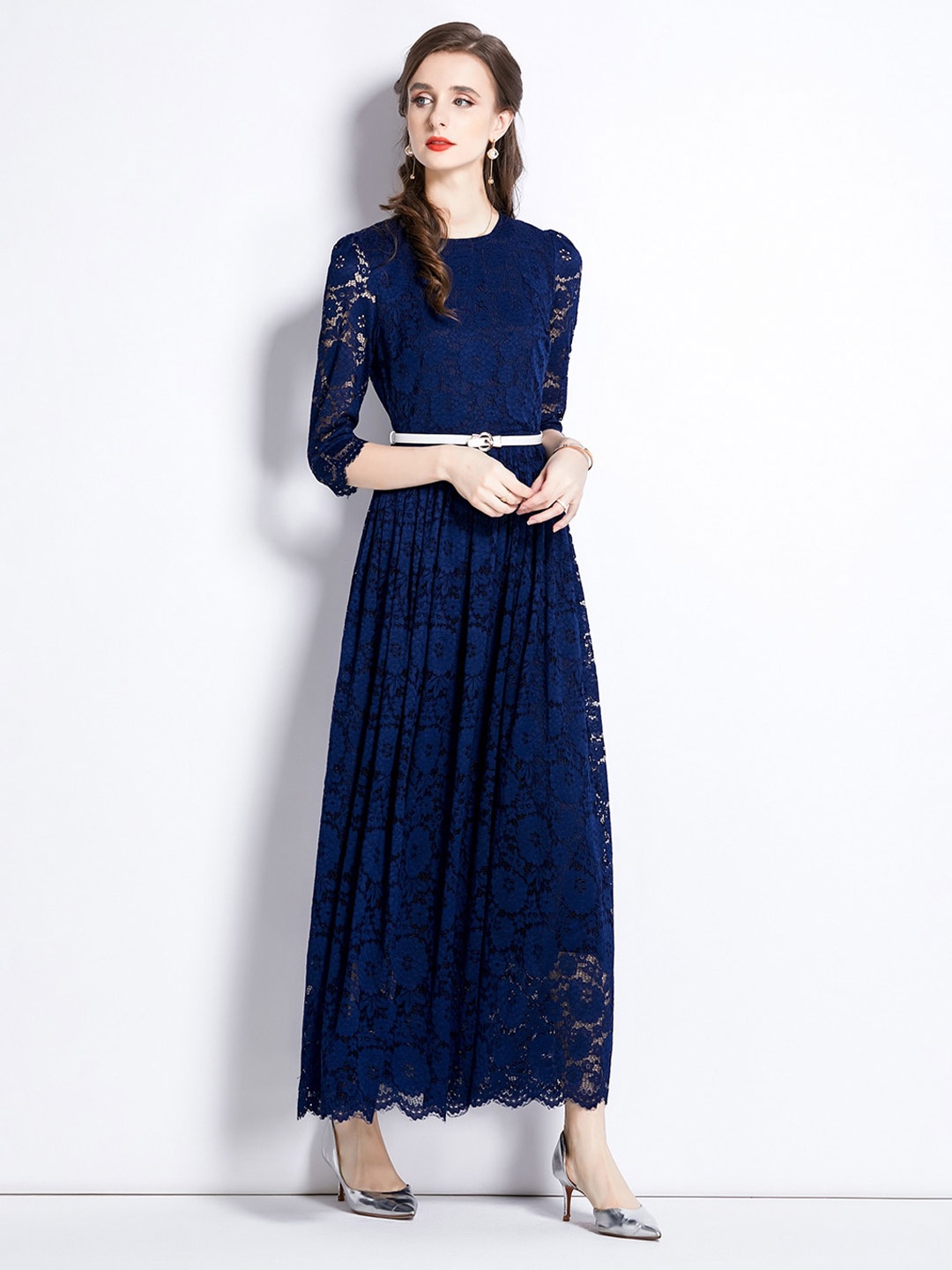 

JC Collection Self Design Maxi Dress, Blue