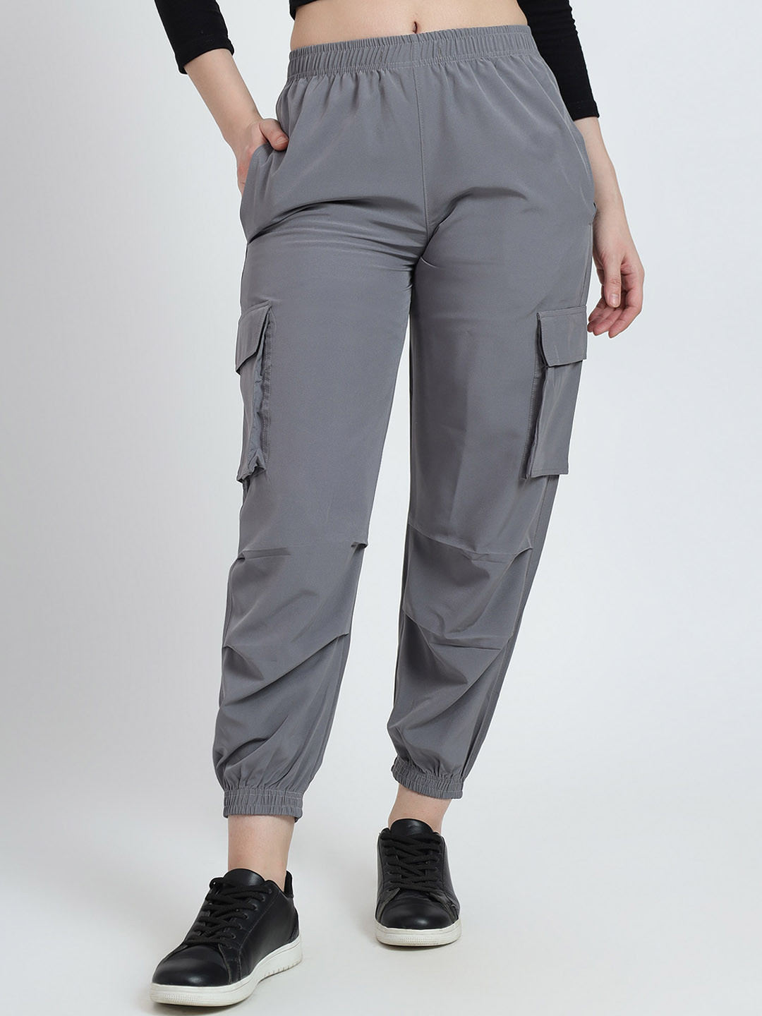 

TABADTOD Relaxed Loose Fit Mid-Rise Cargos Trouser, Grey