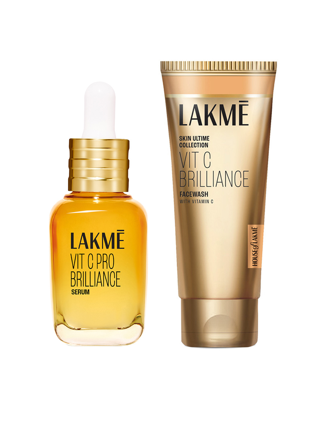 

Lakme Skin Ultime Collection Set of Vit C Brilliance Face Wash + Pro Brilliance Serum, Gold
