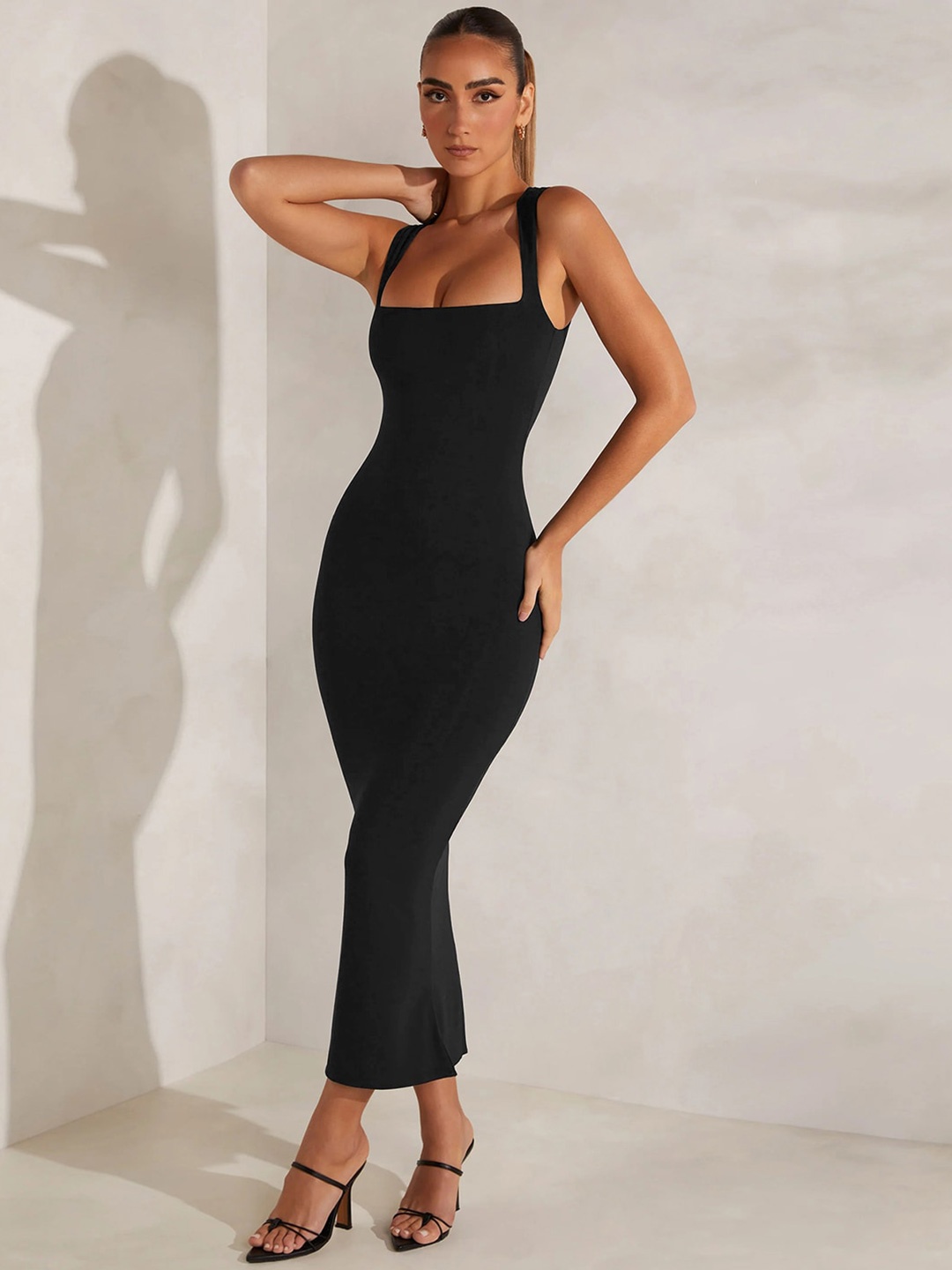 

JC Mode Bodycon Midi Dress, Black