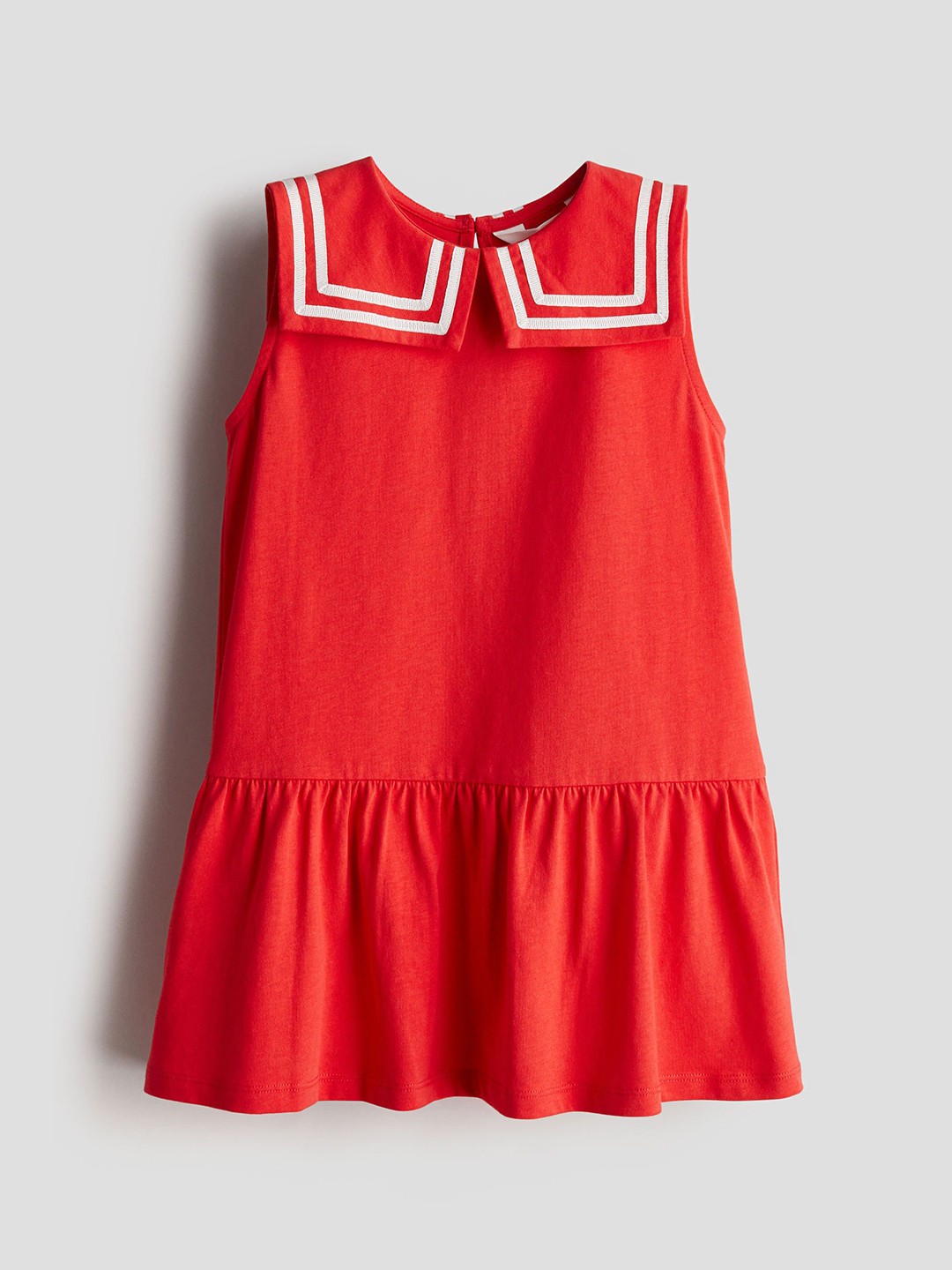 

H&M Girls Pure Cotton Jersey Sailor Dress, Red