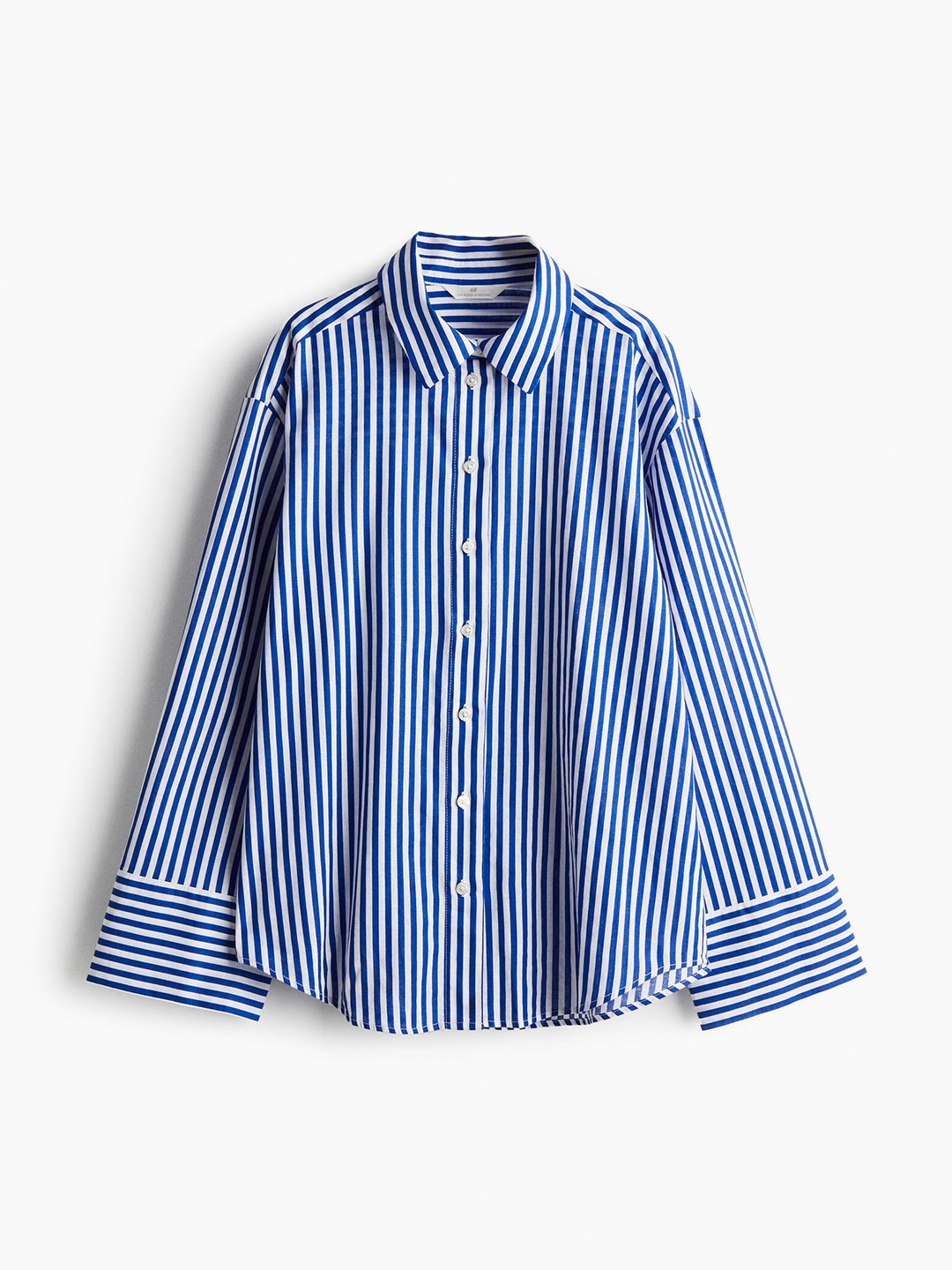 

H&M Women Linen-Blend Shirt, Blue