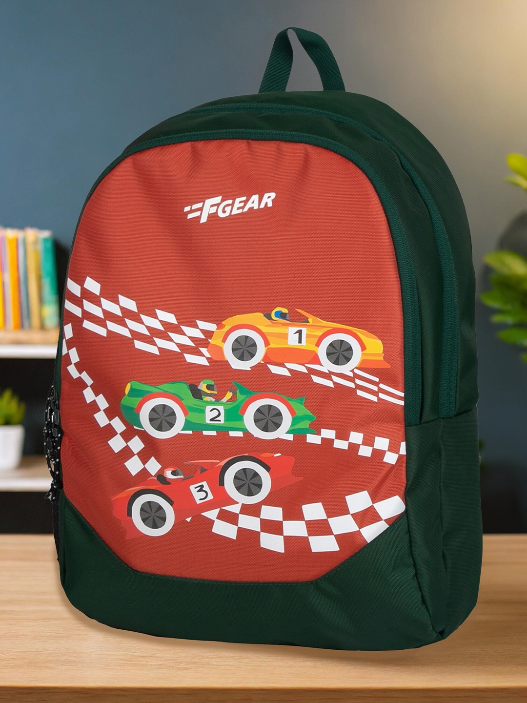 

F Gear Kids Graphic Printed Backpack, Green