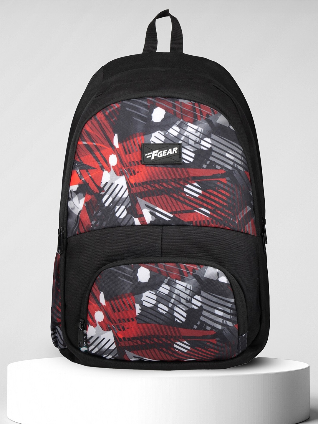 

F Gear Kids Graphic Printed Backpack, Black
