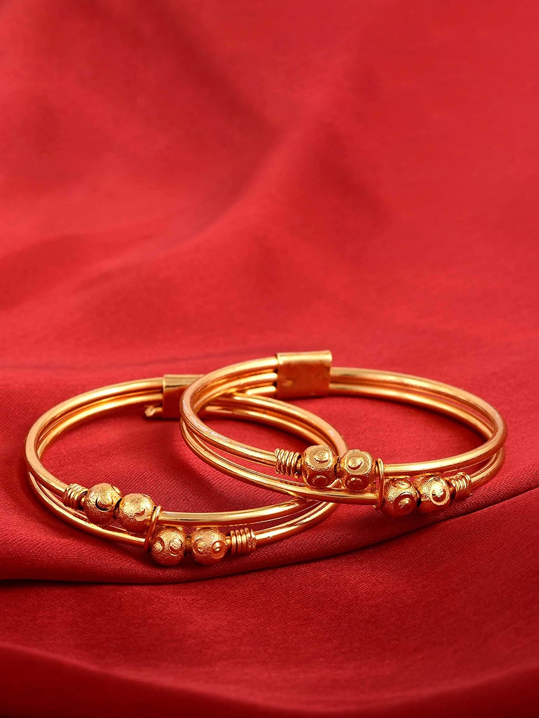 

BAESD Infants Double Line Bangles, Gold