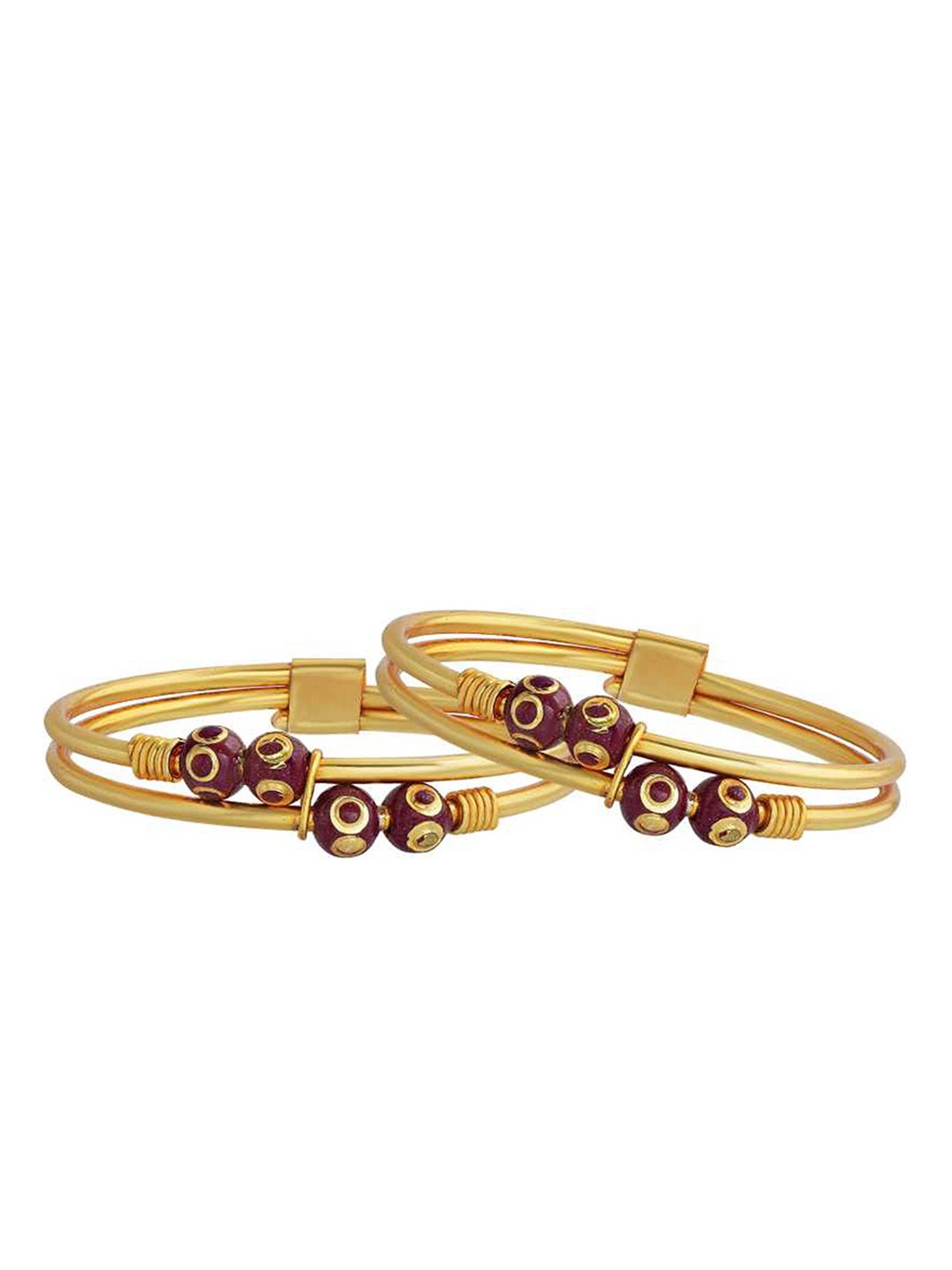 

BAESD Infants Gold-Plated Beaded Bangles