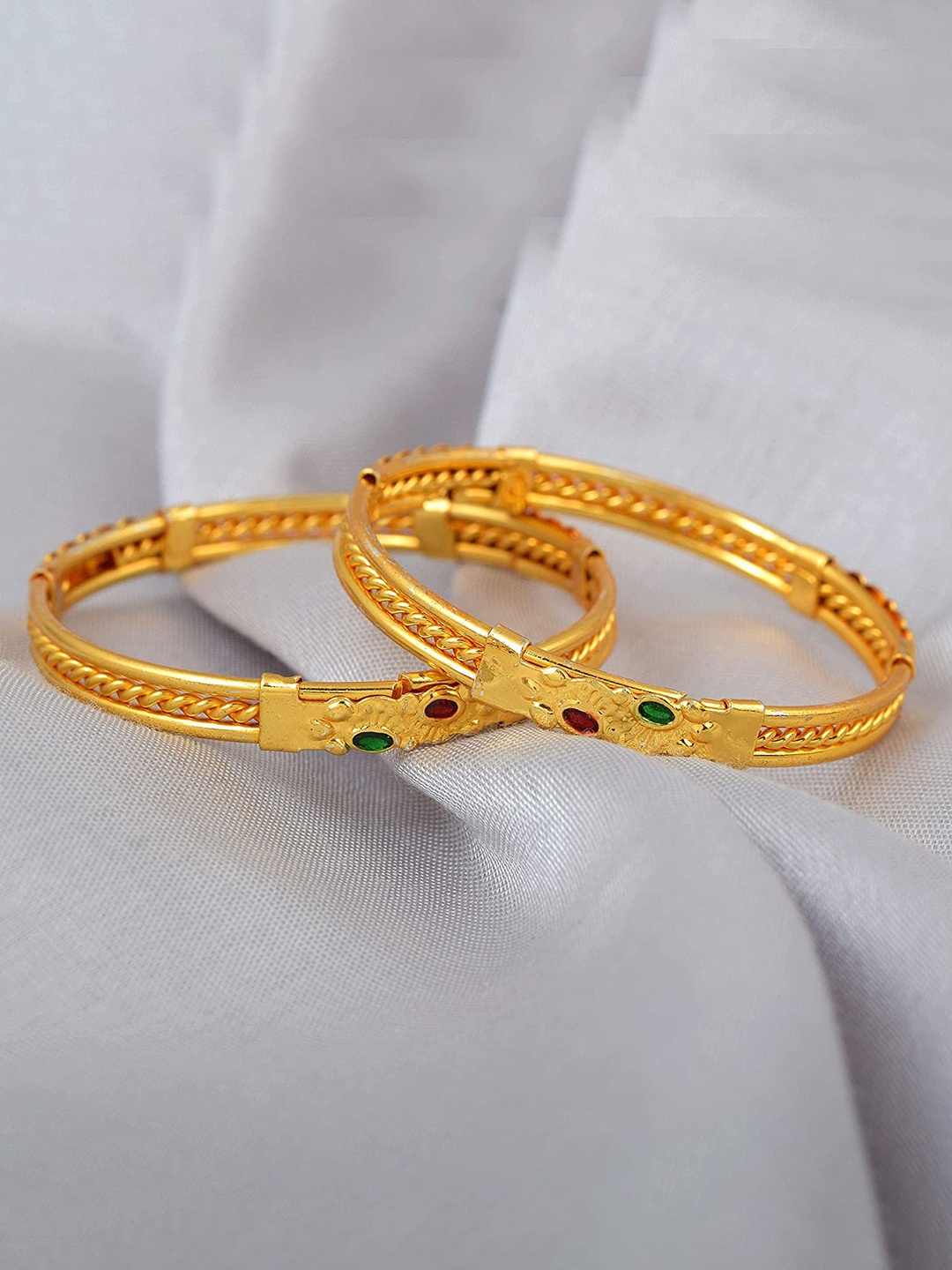 

BAESD Infants Gold Plated Stone Studded Bangles