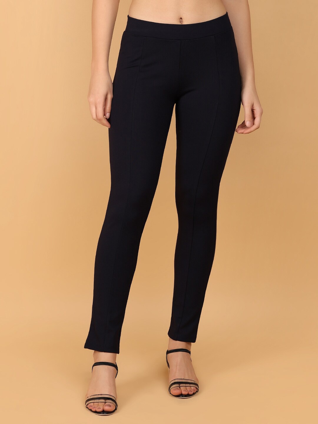 

V-Mart Women Slim Fit Cotton Mid-Rise Jeggings, Blue