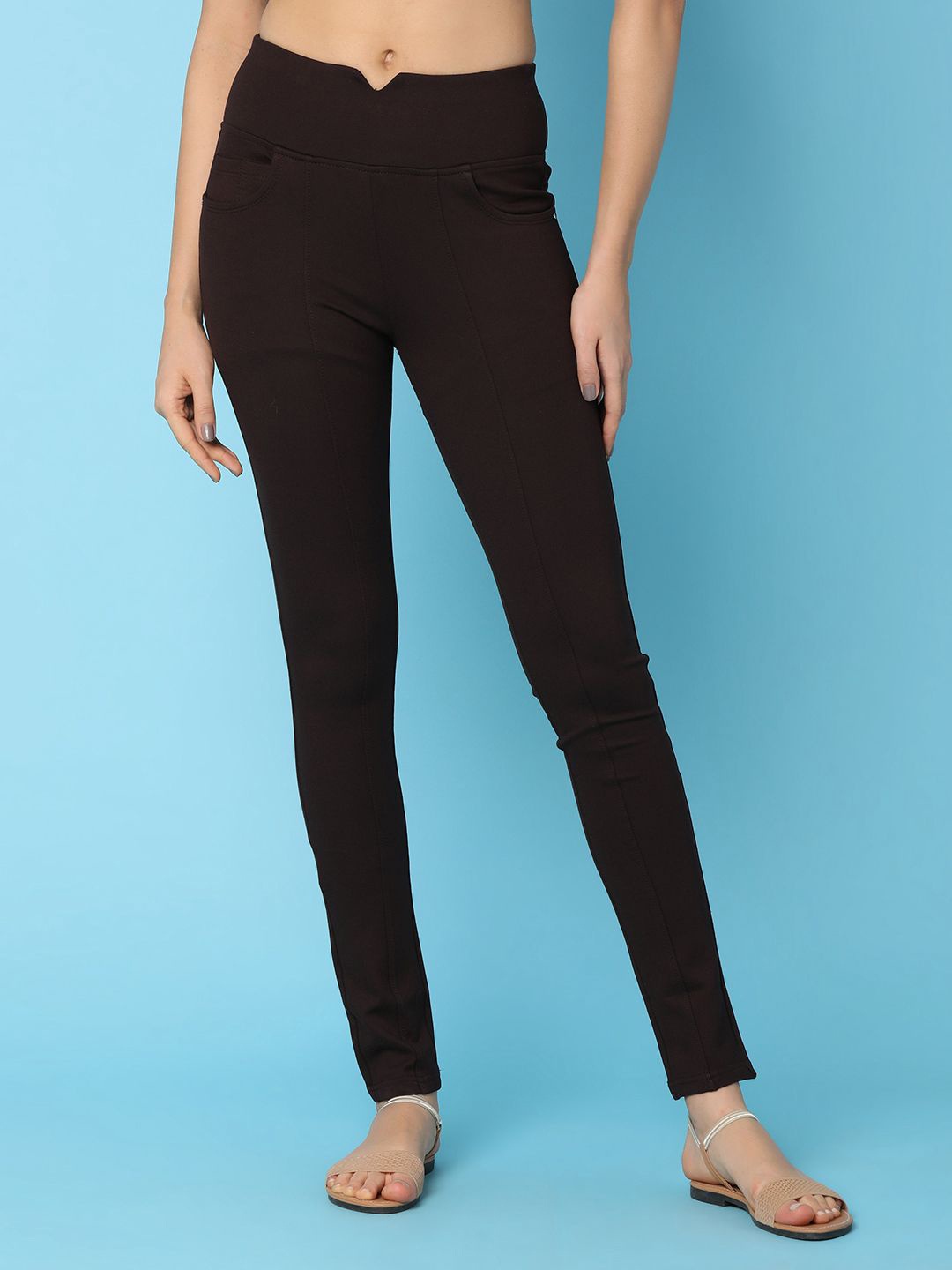 

UNLIMITED Women Mid-Rise Jeggings, Brown