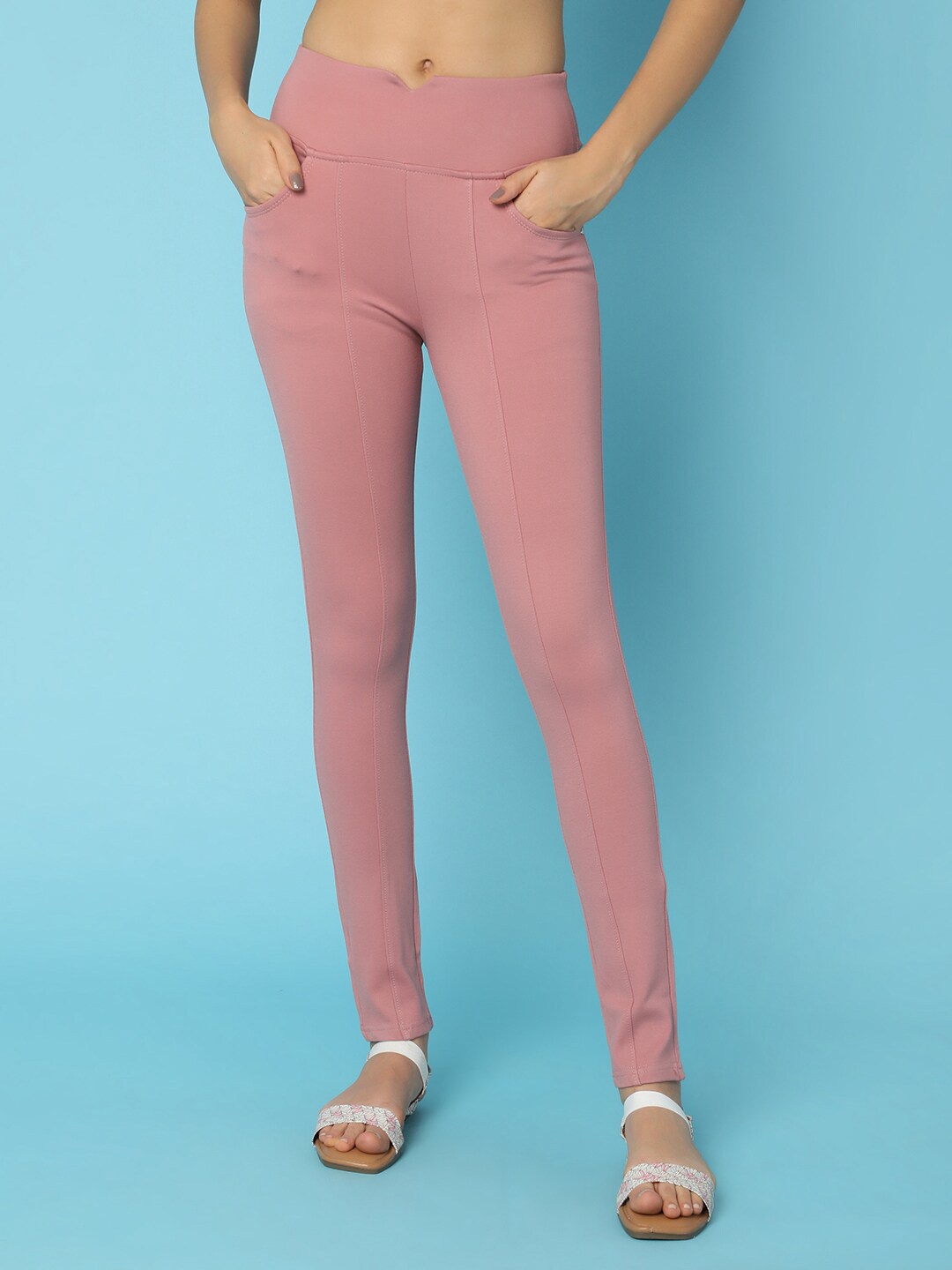 

UNLIMITED Women Mid-Rise Jeggings, Pink