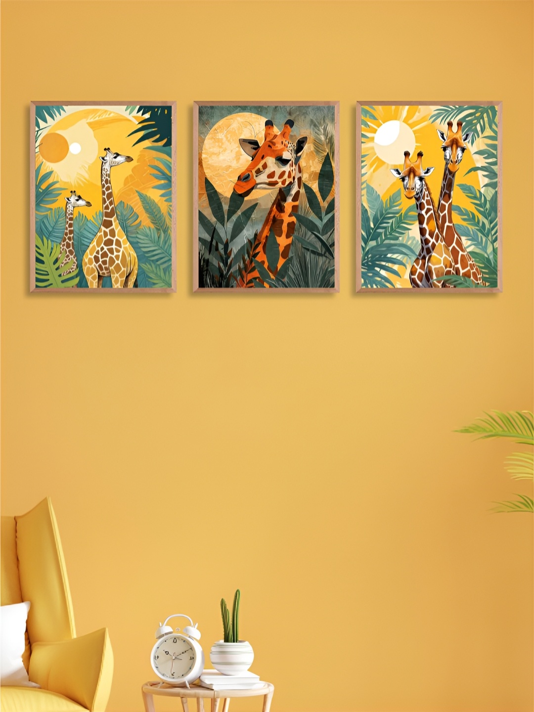 

Aura Green & Yellow 3 Pieces Floral and Botanical Painting Wall Arts