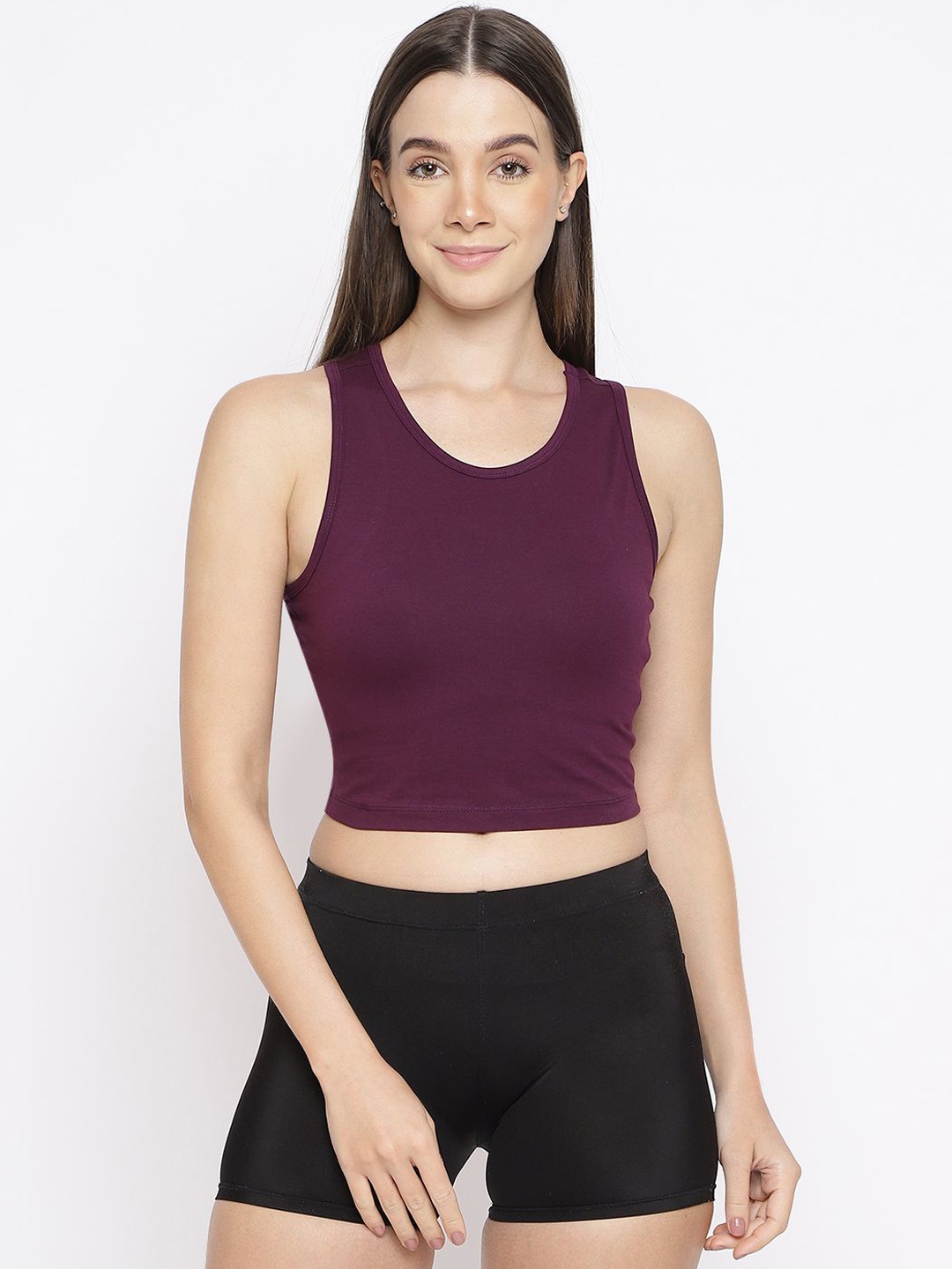 

La Intimo Women Cropped Non Padded Camisole, Burgundy