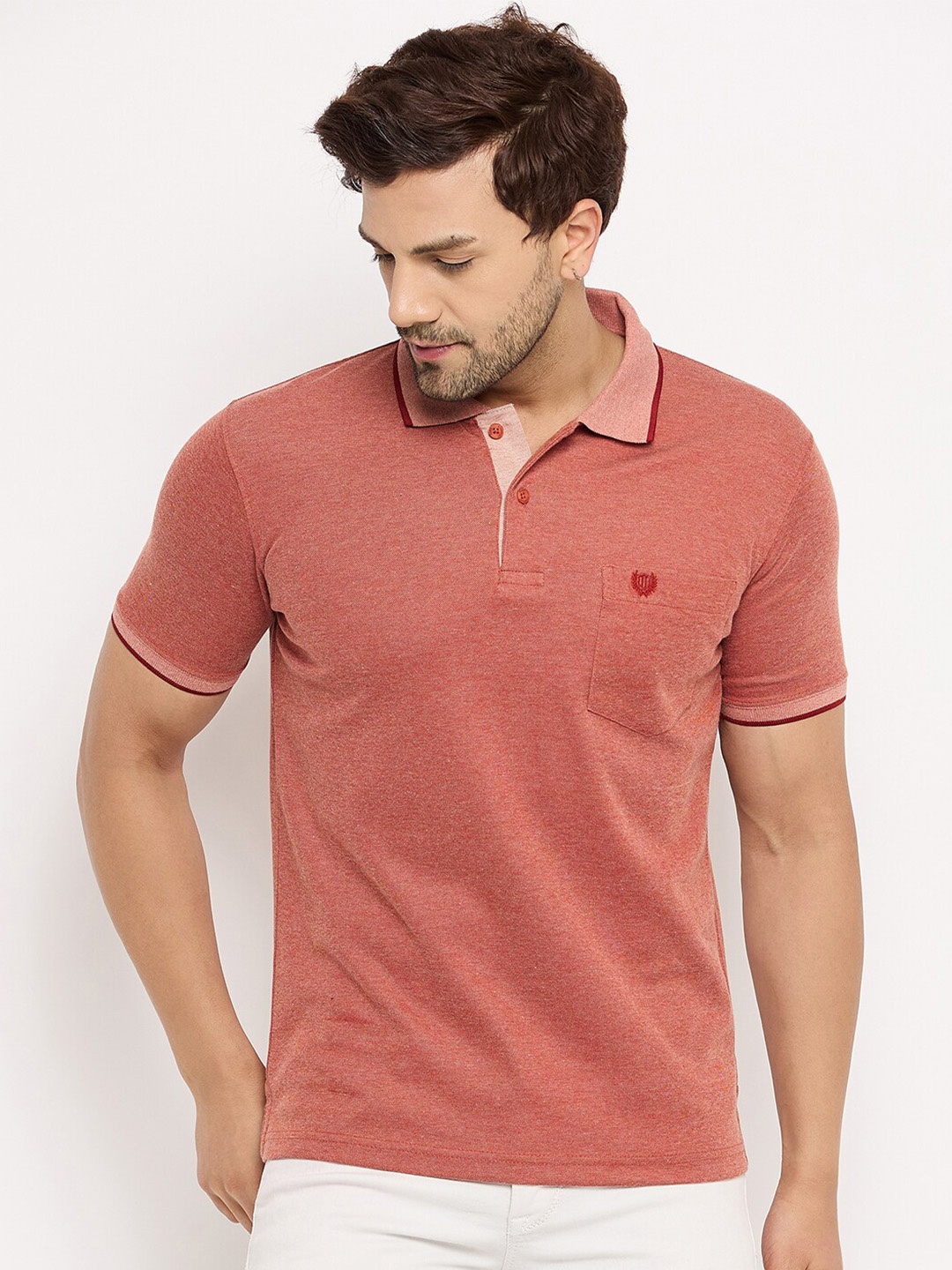 

Duke Polo Collar Cotton Pockets T-shirt, Red