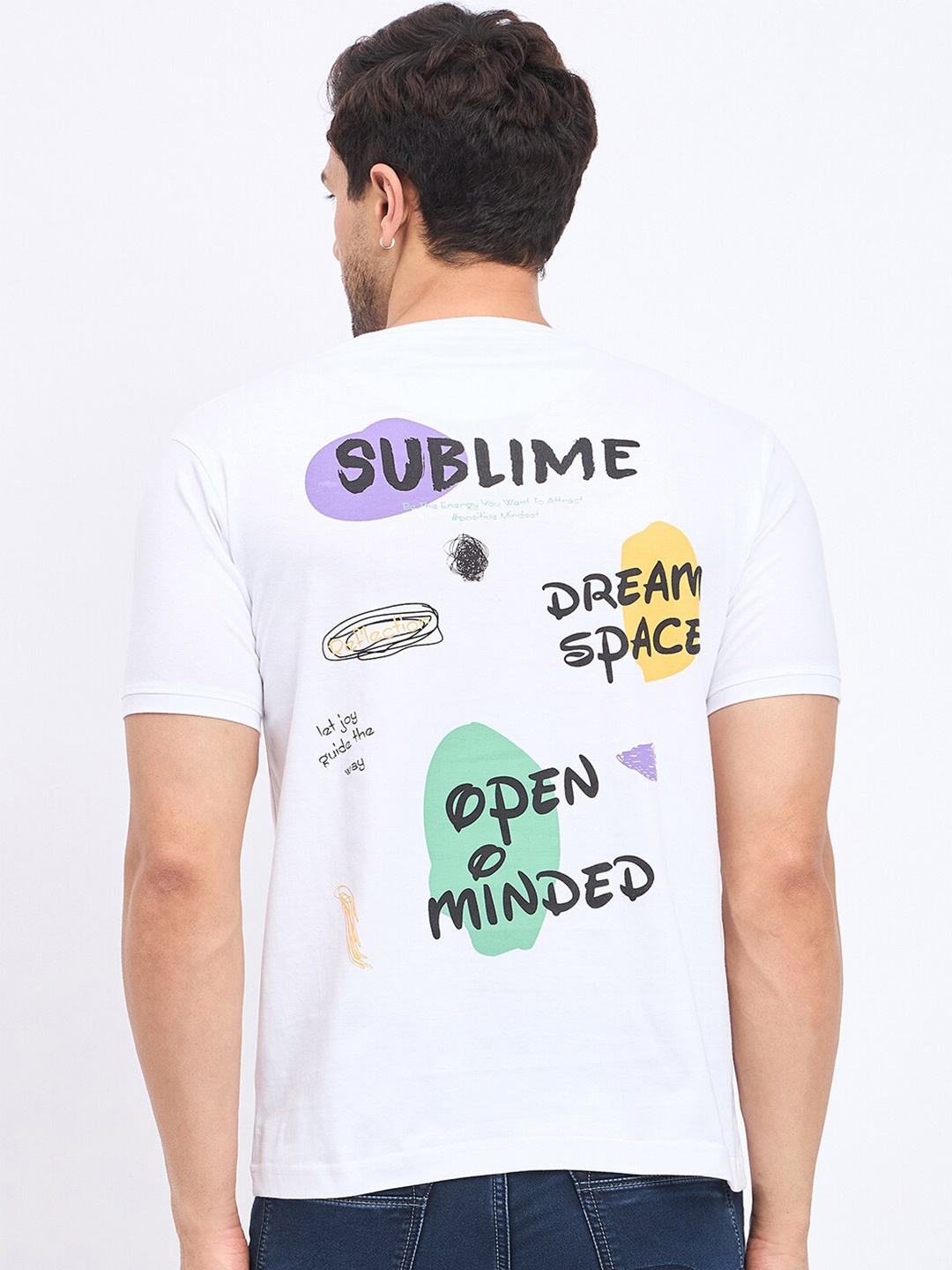 

Duke Men Typography Printed Slim Fit T-shirt, White