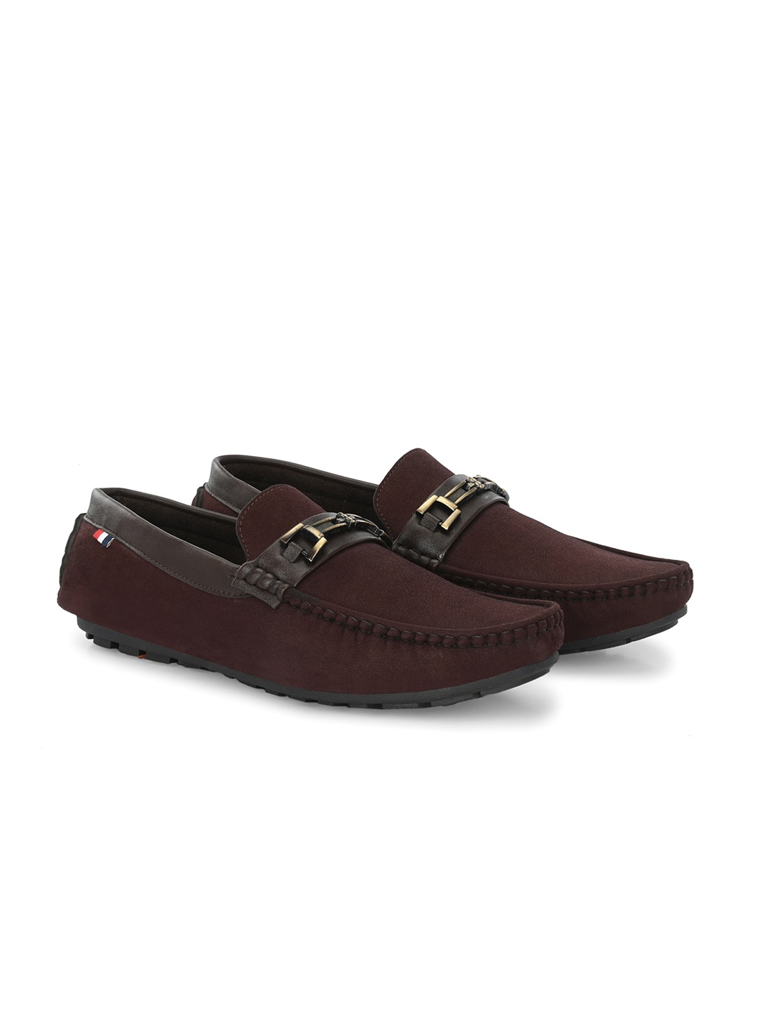 

Azzaro Black Men Lightweight Horsebit Loafers, Brown