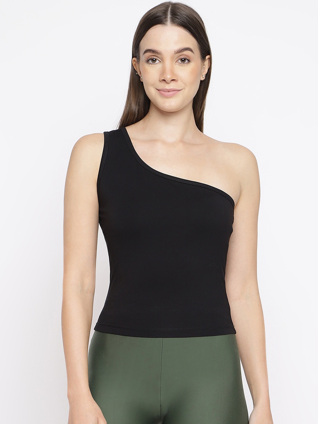 

La Intimo One Shoulder Camisole, Black